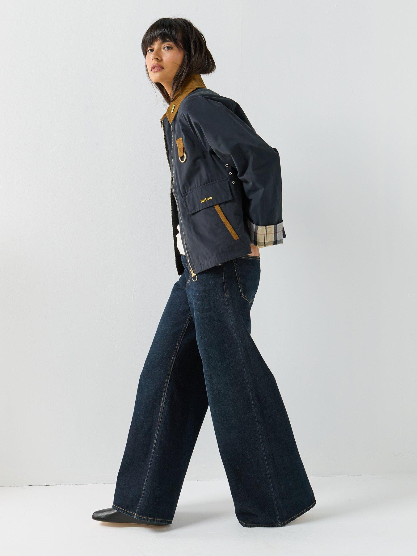  image of barbour-icons-spey-showerproof-jacket-navy