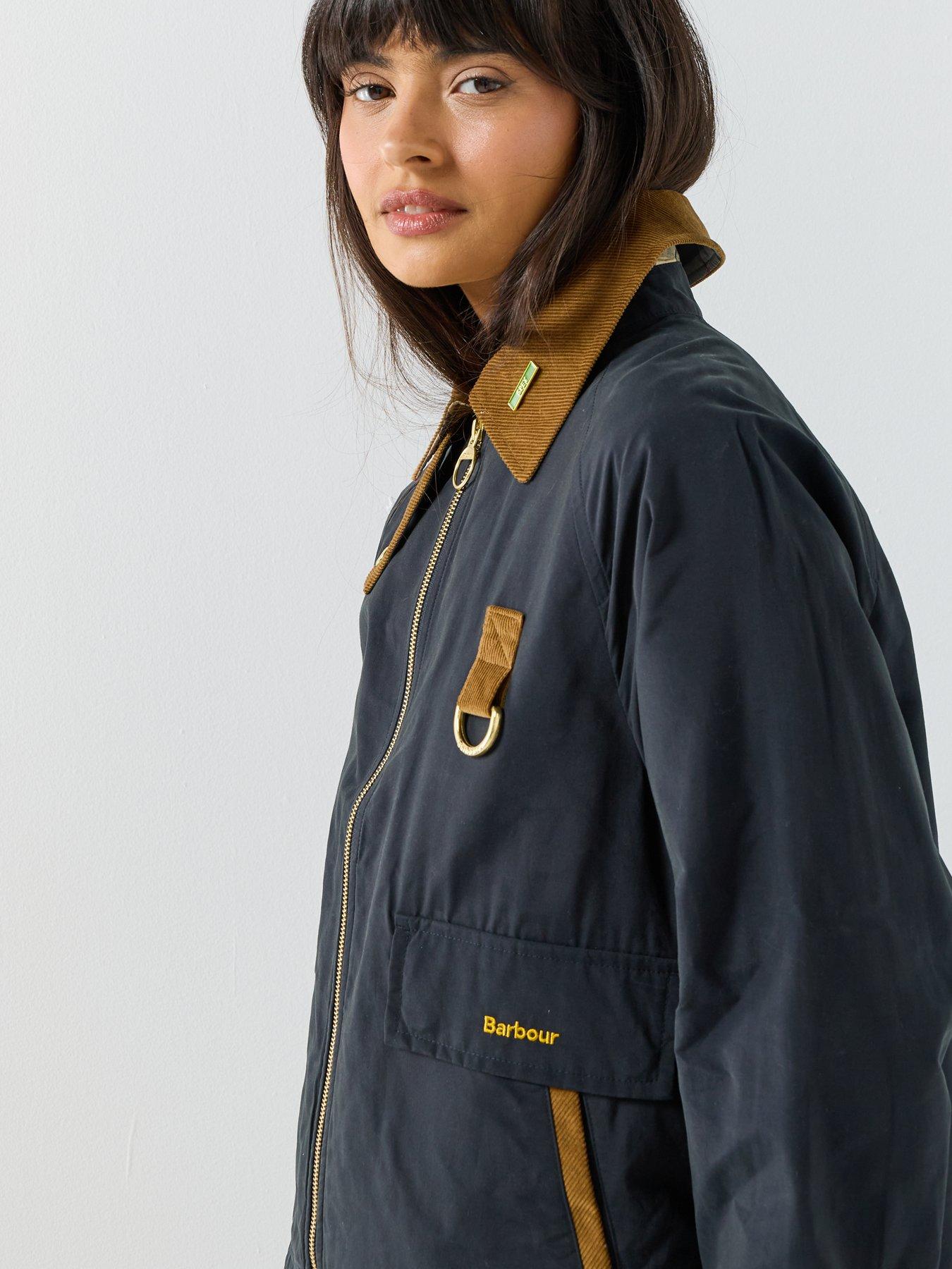  image of barbour-icons-spey-showerproof-jacket-navy
