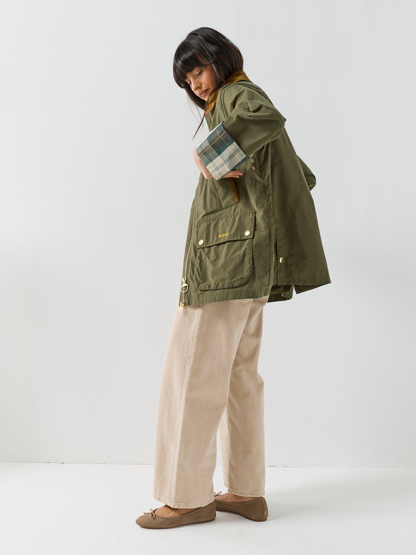  image of barbour-icons-bedale-showerproof-jacket-green