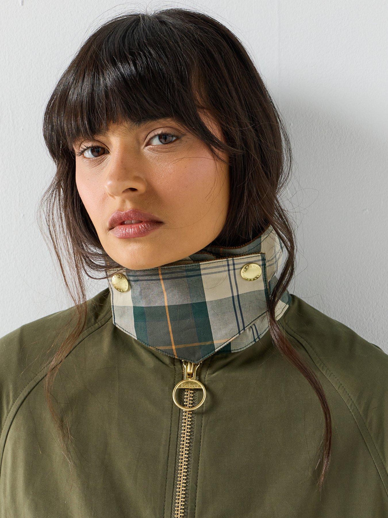  image of barbour-icons-bedale-showerproof-jacket-green