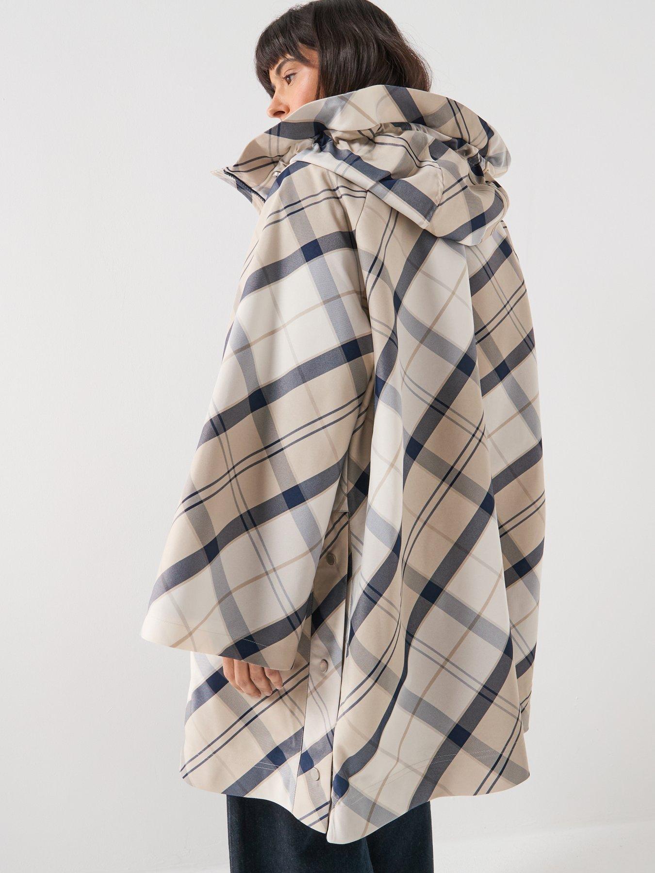 Image 2 of 6 of Barbour Kinsale Showerproof Cape - Navy Tartan