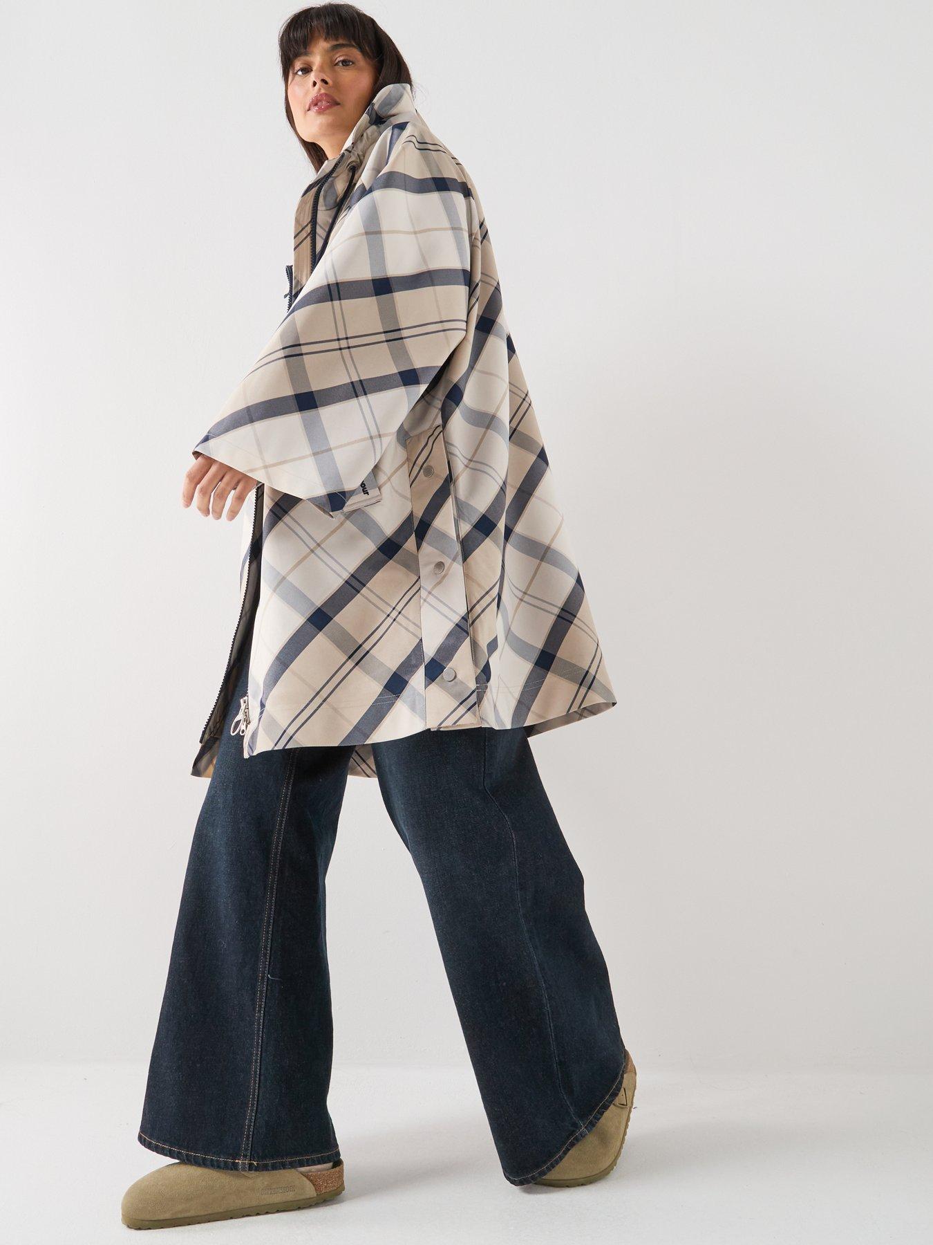 Image 3 of 6 of Barbour Kinsale Showerproof Cape - Navy Tartan