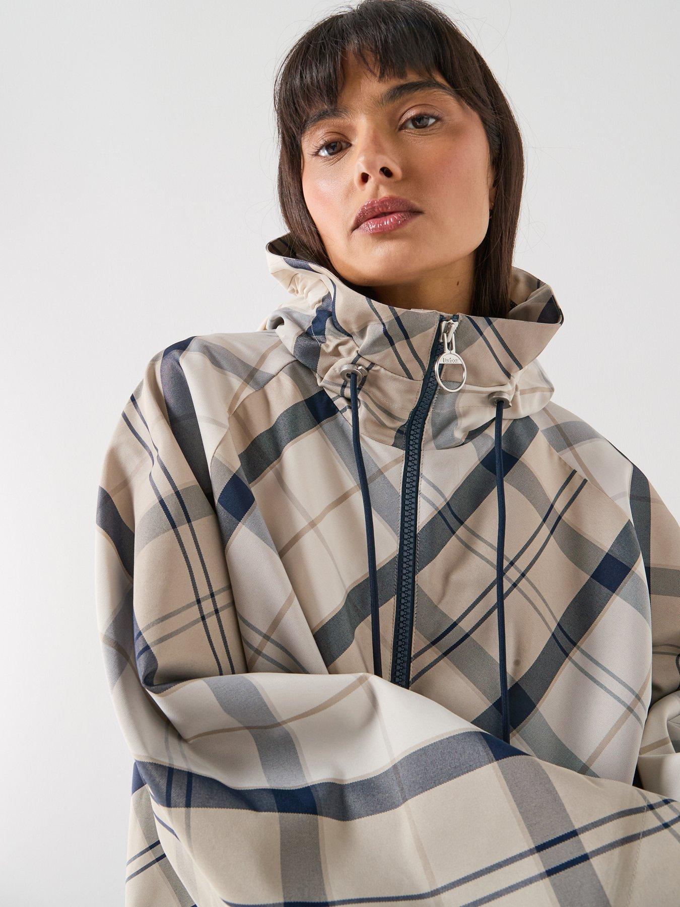 Image 4 of 6 of Barbour Kinsale Showerproof Cape - Navy Tartan