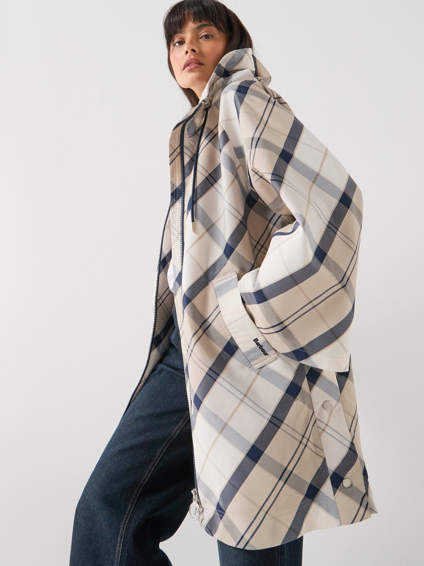 Image 6 of 6 of Barbour Kinsale Showerproof Cape - Navy Tartan