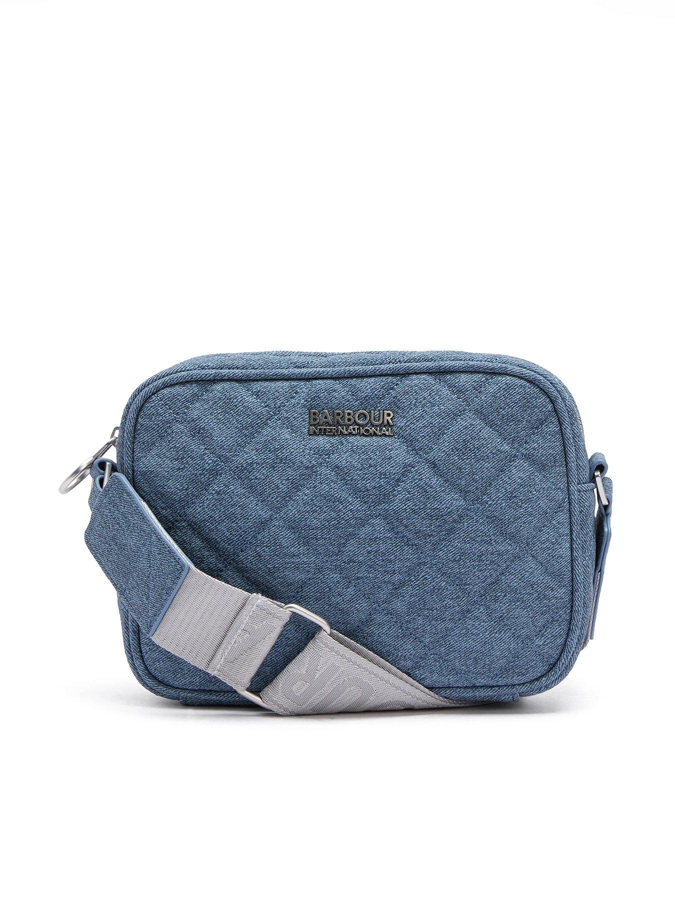 Barbour International Denim Quilted Sloane Crossbody Bag - Blue