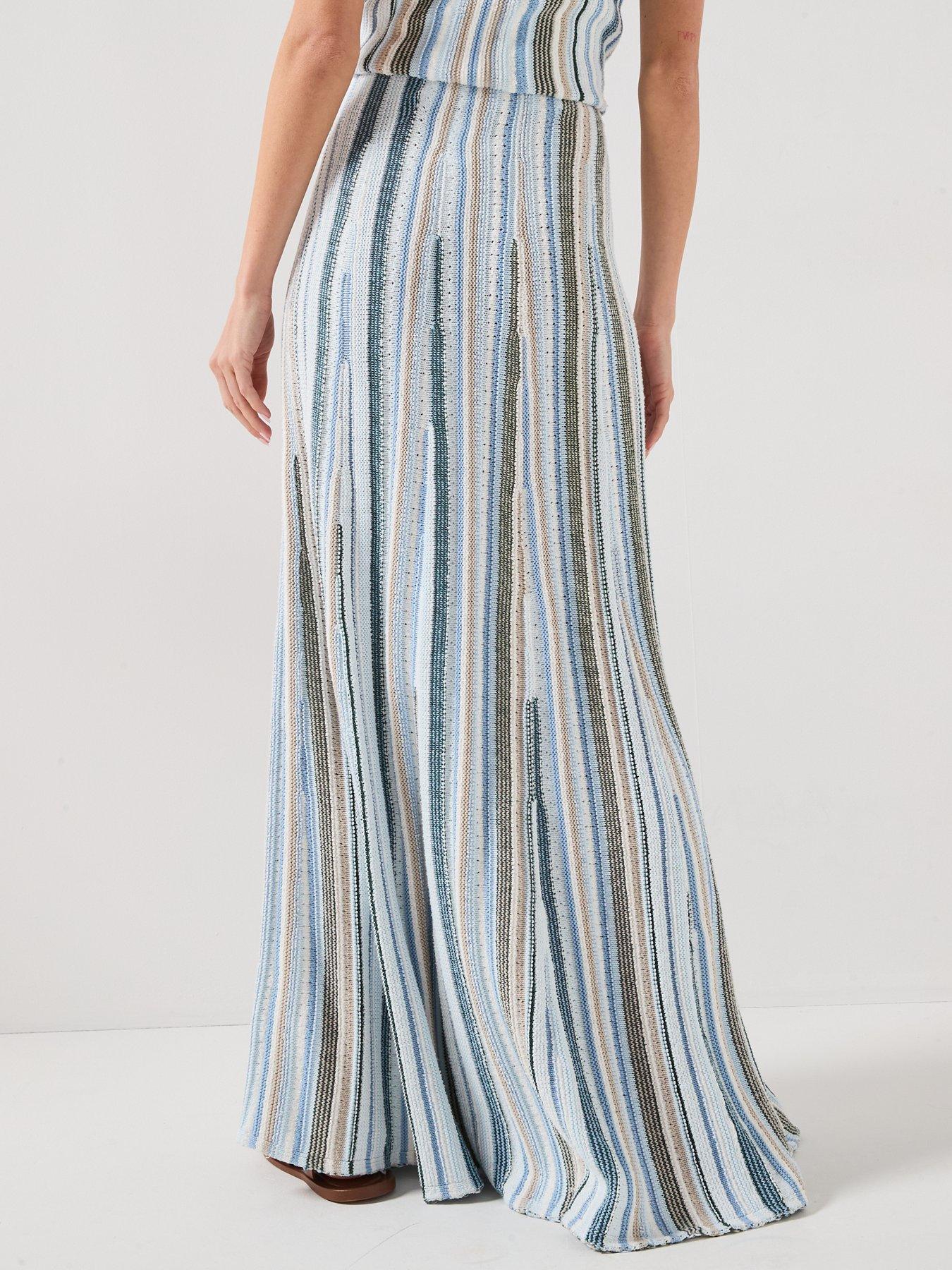 Image 2 of 6 of Barbour Josie Knitted Maxi Skirt - Multi