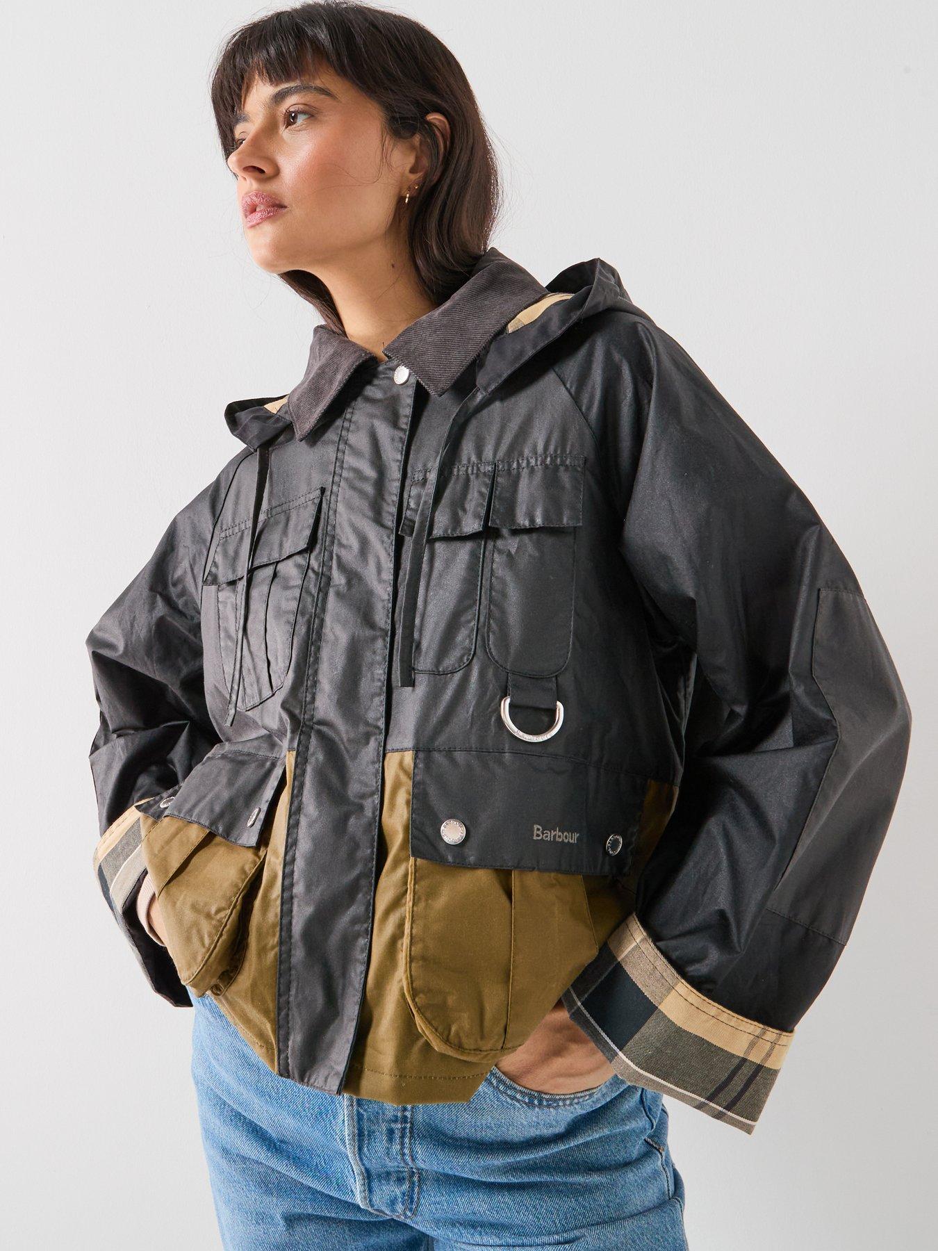 Image 6 of 6 of Barbour Liza Wax Jacket - Black/Sand