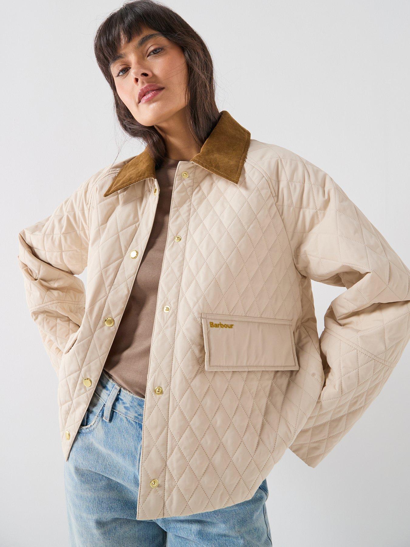front image of barbour-kirkby-quilted-jacket-cream