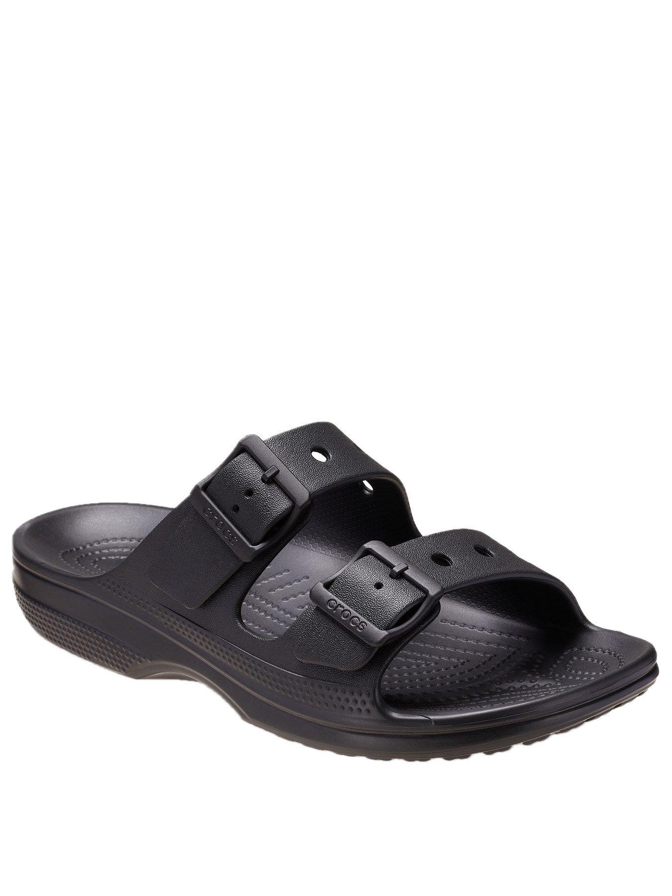 stillFront image of crocs-classic-buckle-sandal-black