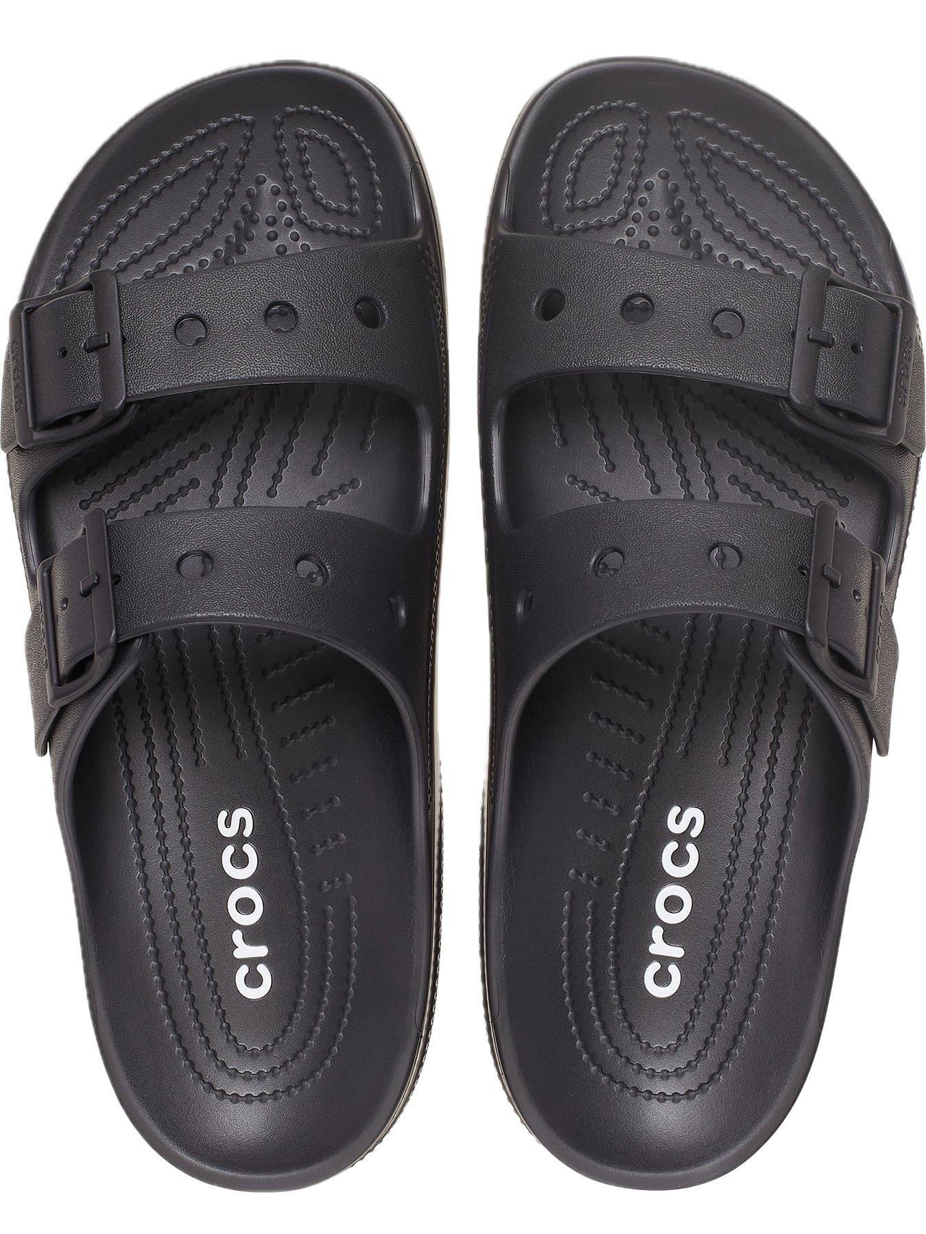  image of crocs-classic-buckle-sandal-black
