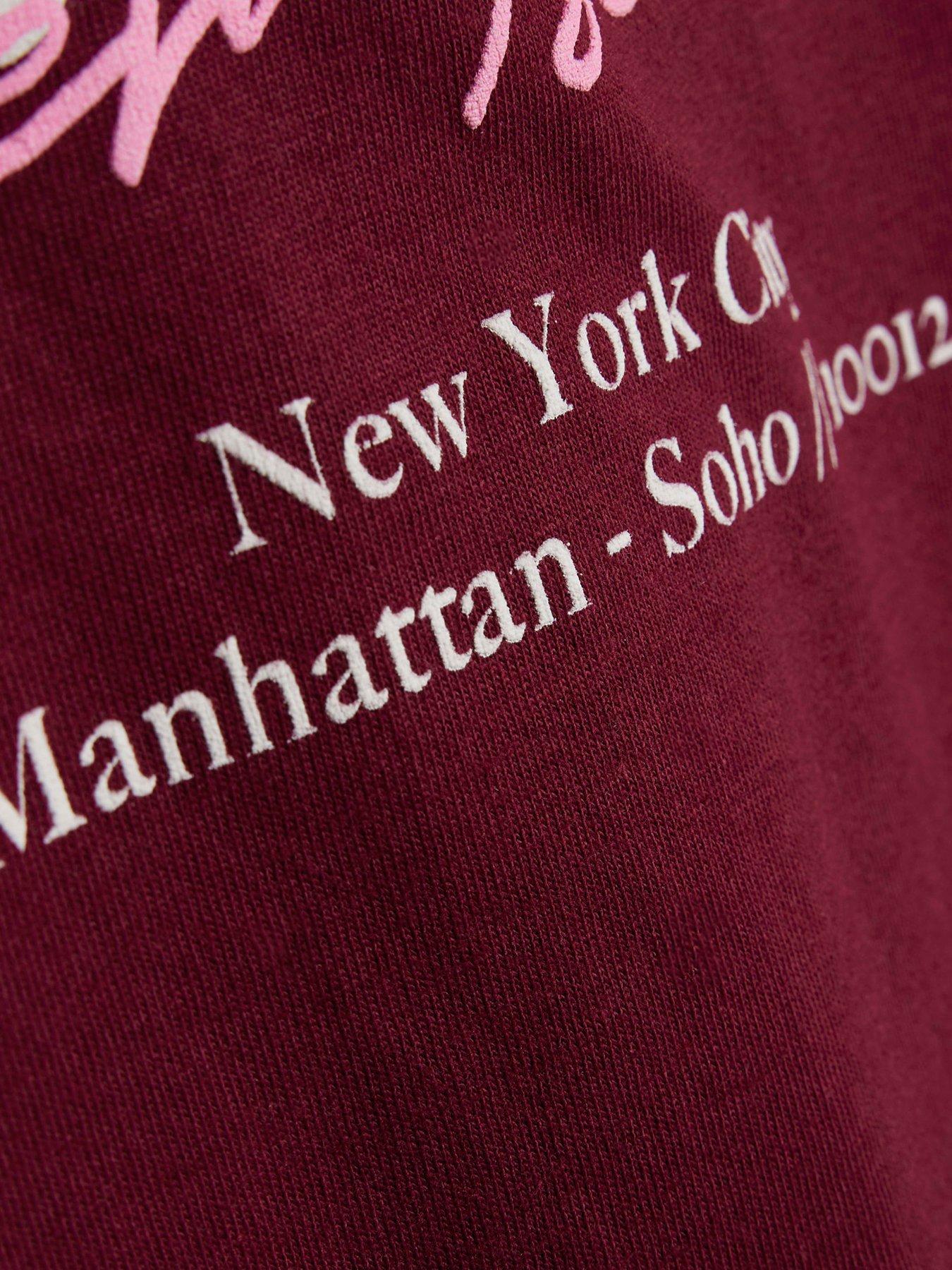  image of river-island-older-girls-sassy-vibes-t-shirt-red