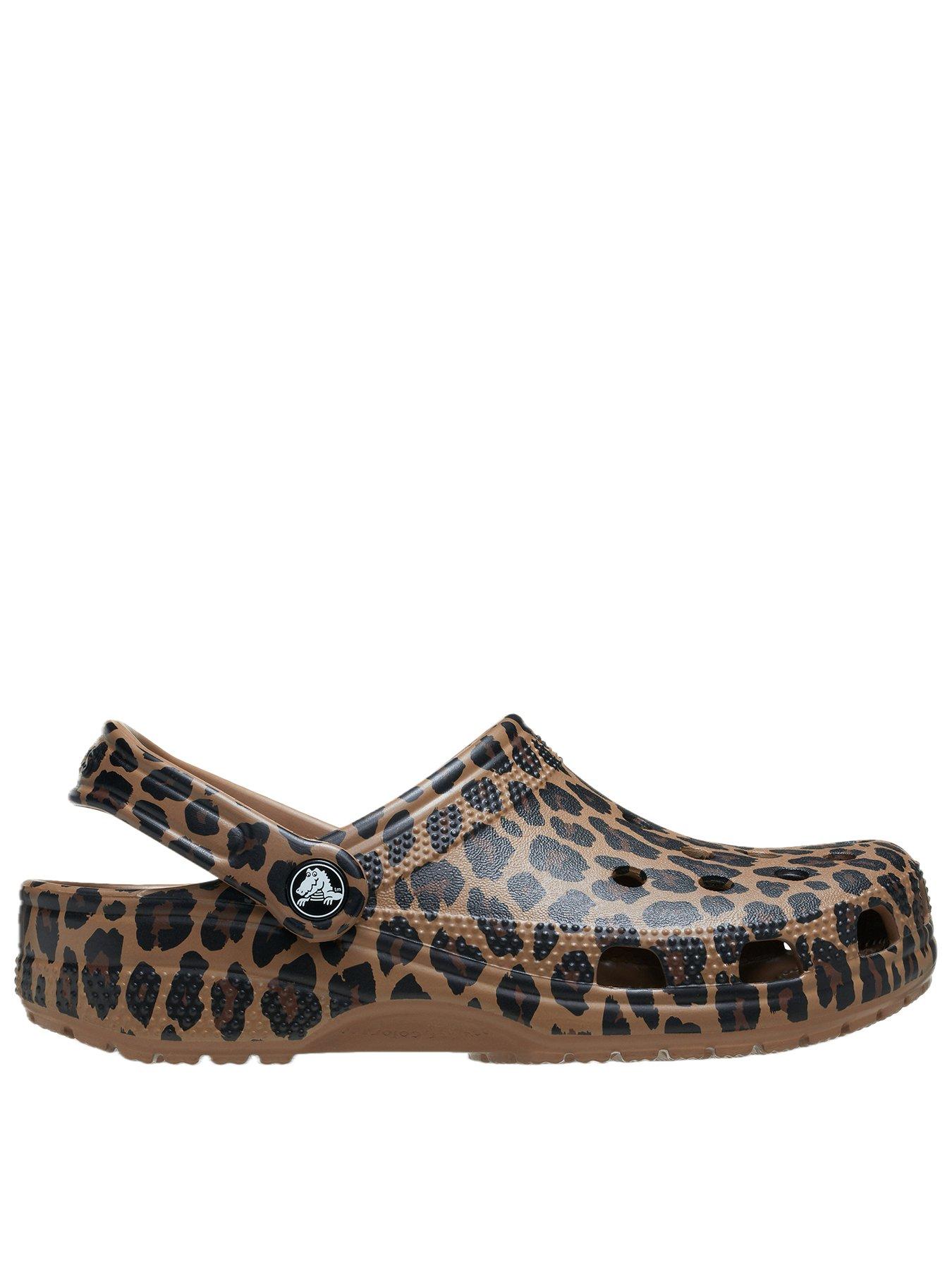  image of crocs-classic-animal-clog-almond-tintleopard