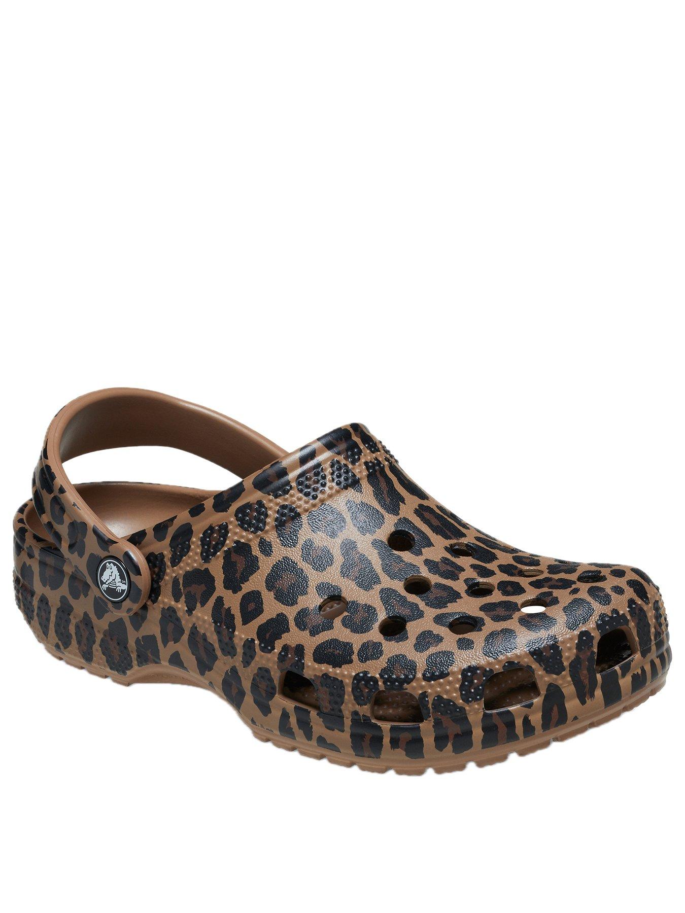  image of crocs-classic-animal-clog-almond-tintleopard