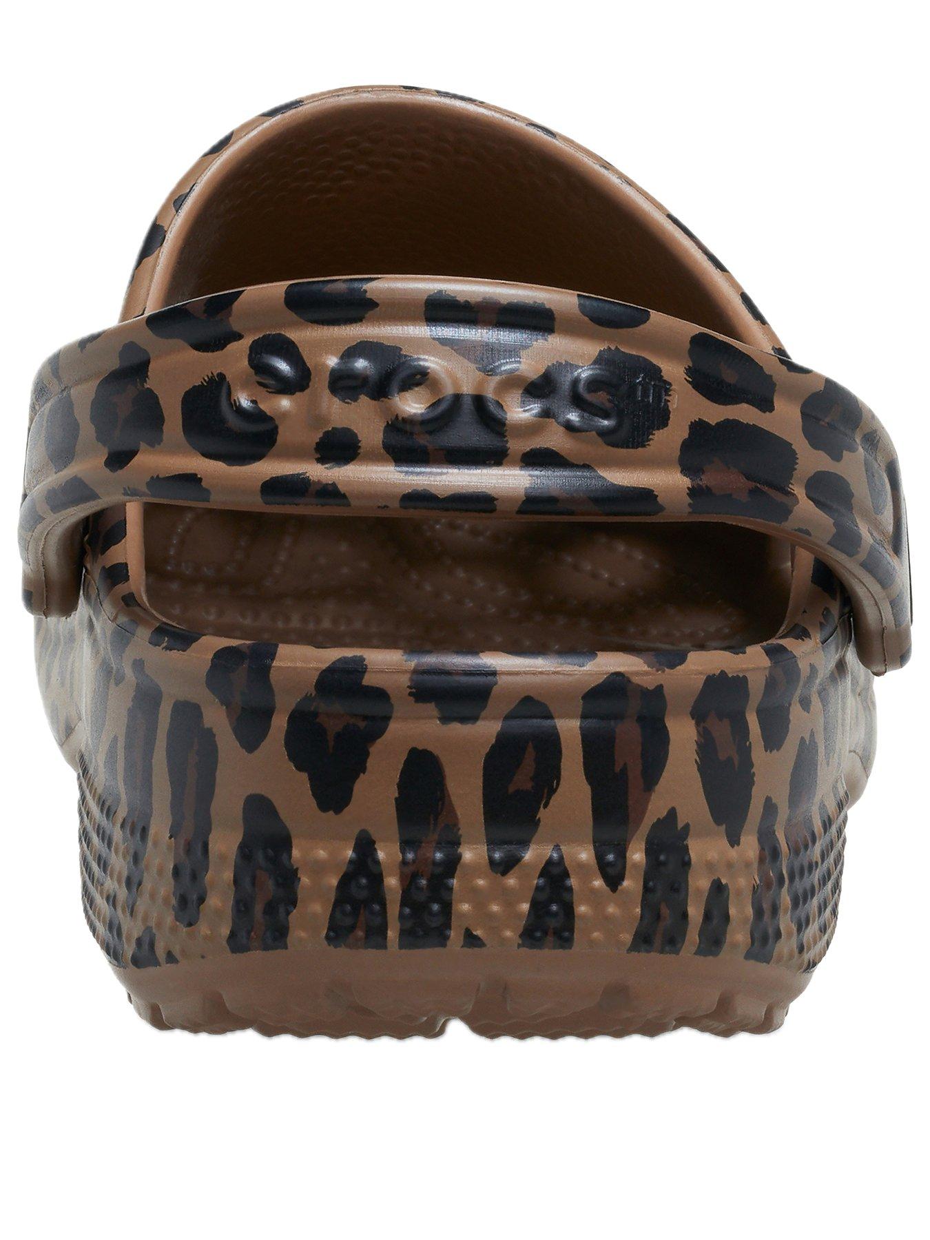  image of crocs-classic-animal-clog-almond-tintleopard