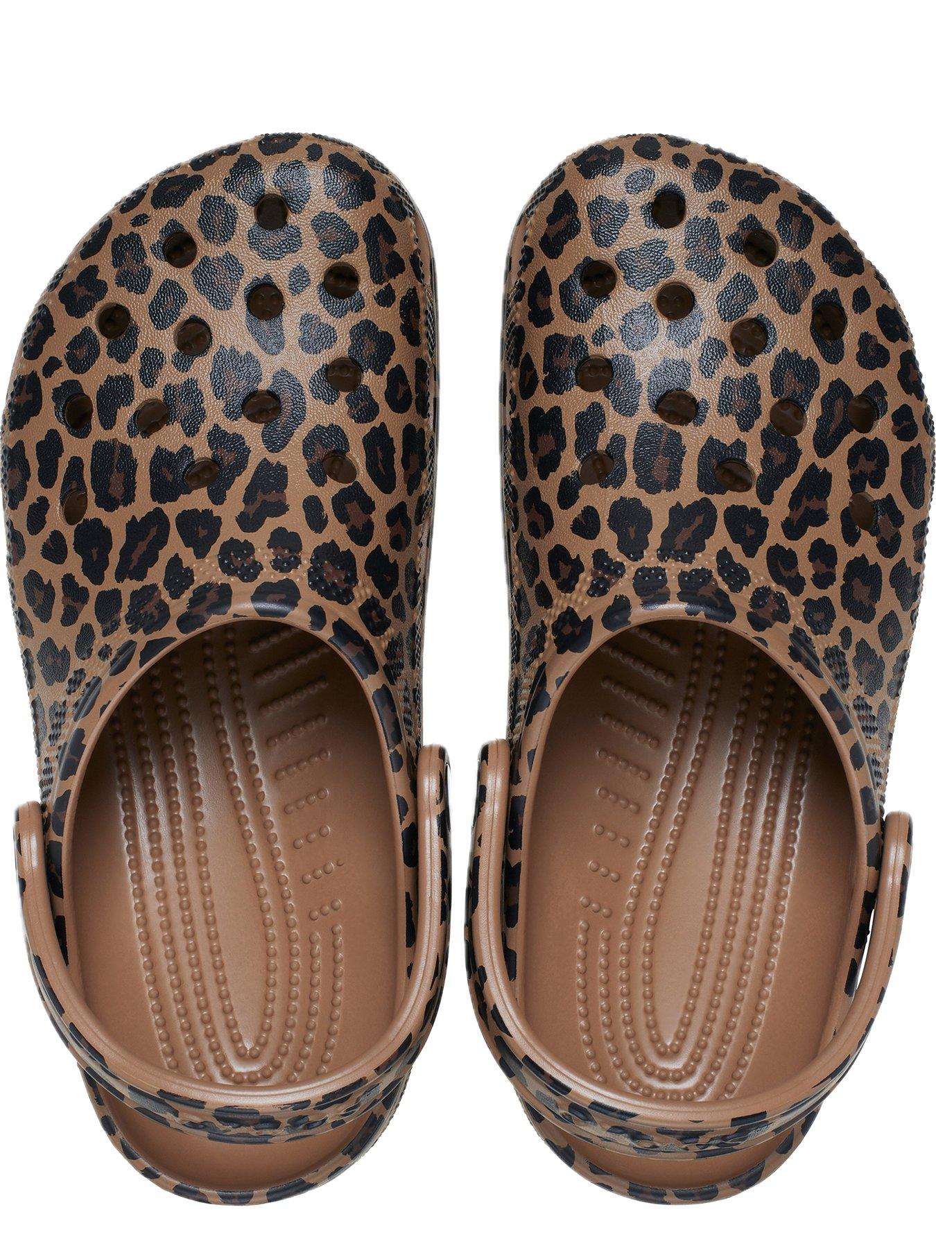  image of crocs-classic-animal-clog-almond-tintleopard