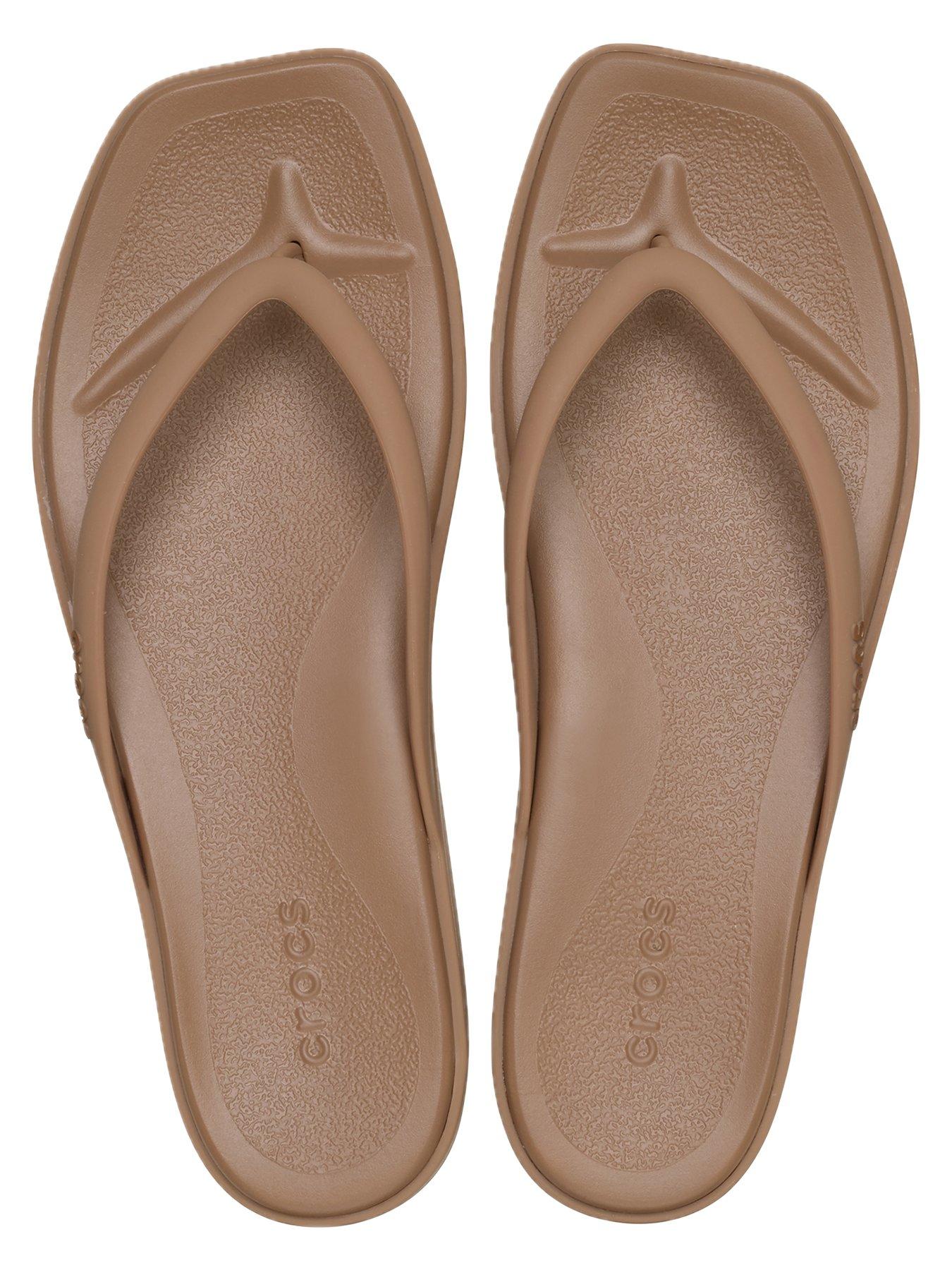 image of crocs-miami-flip-flop-milk-chocolate-brown