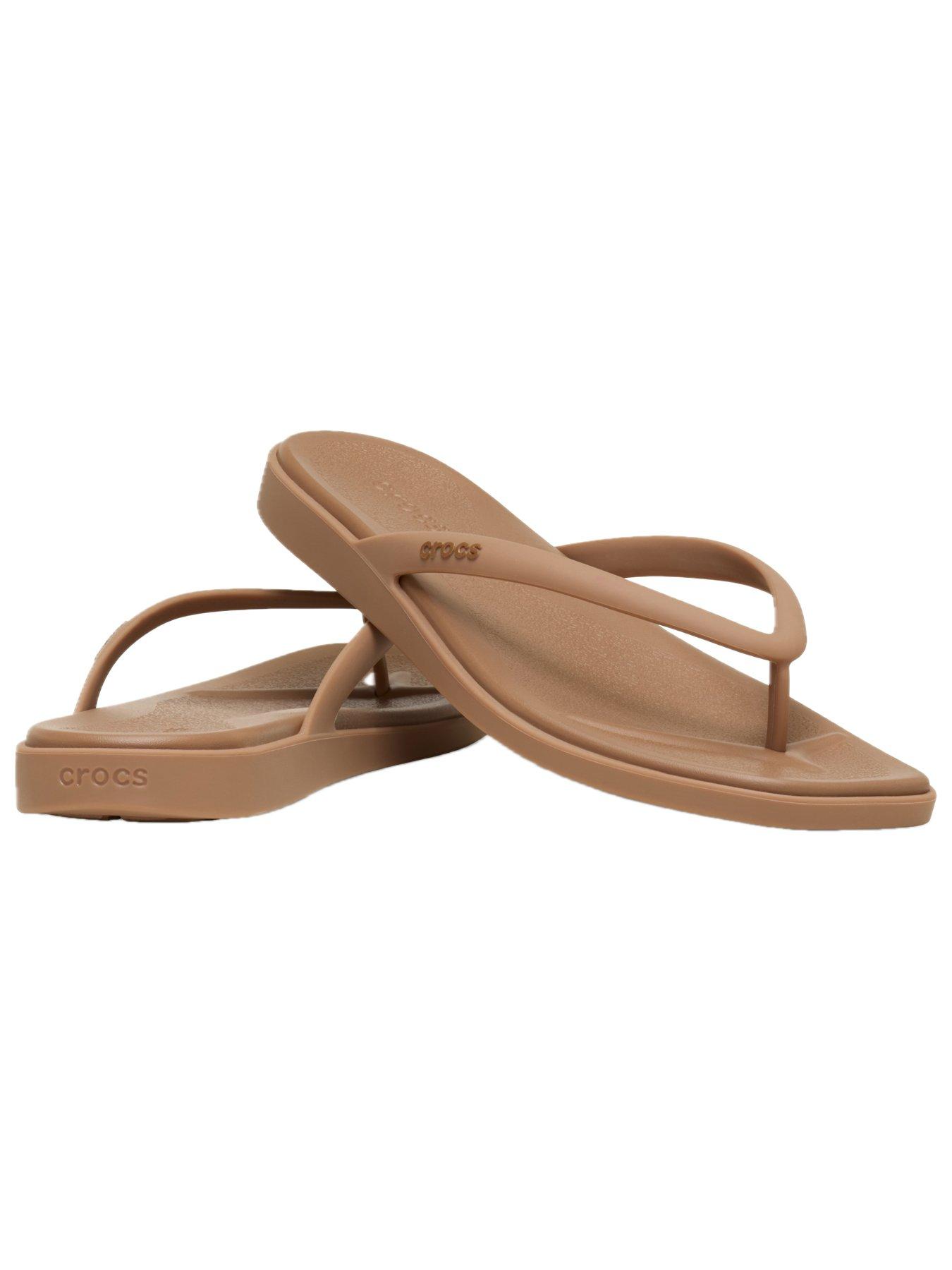  image of crocs-miami-flip-flop-milk-chocolate-brown