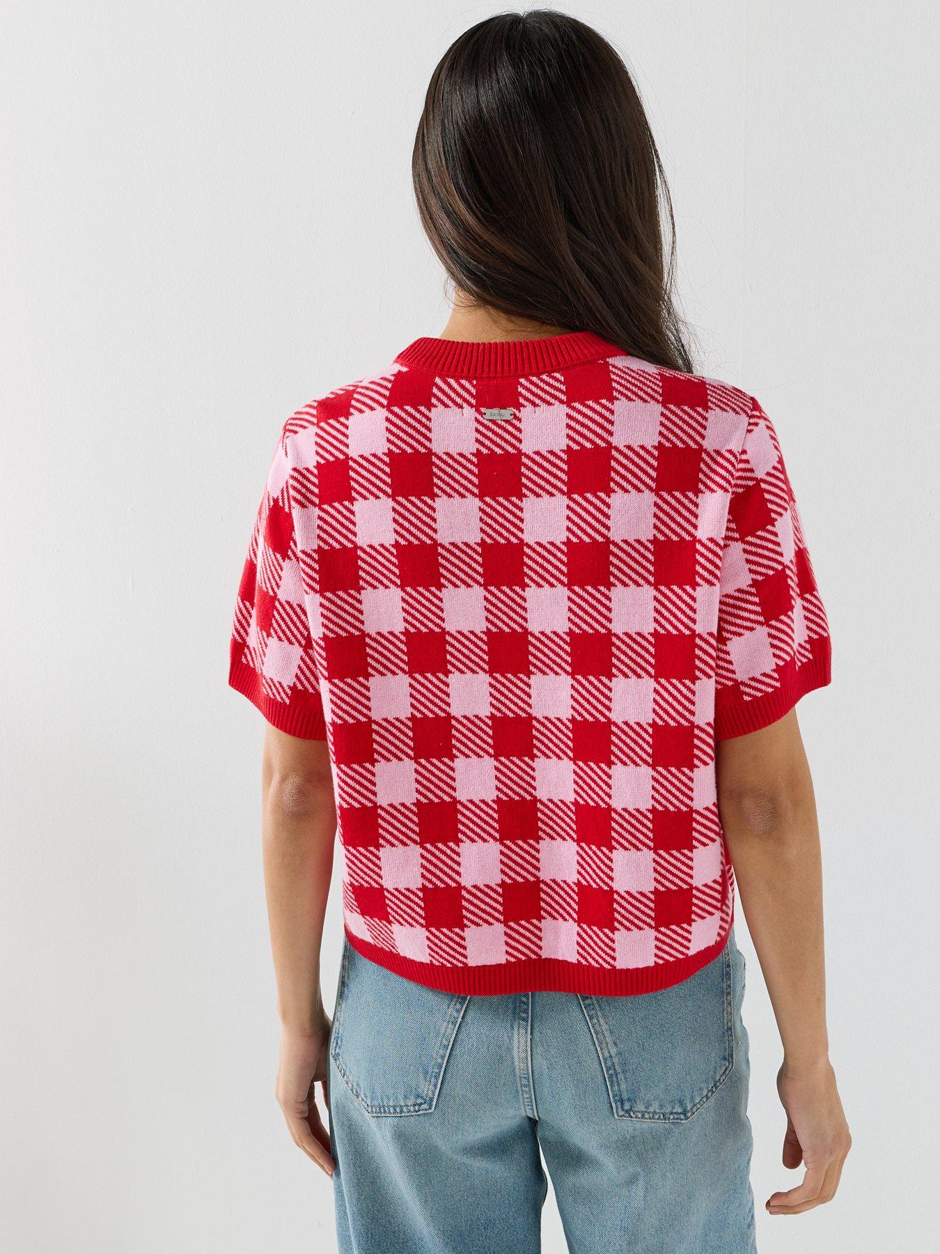 Image 2 of 6 of Barbour Esther Checked Short Sleeve Jumper - Multi