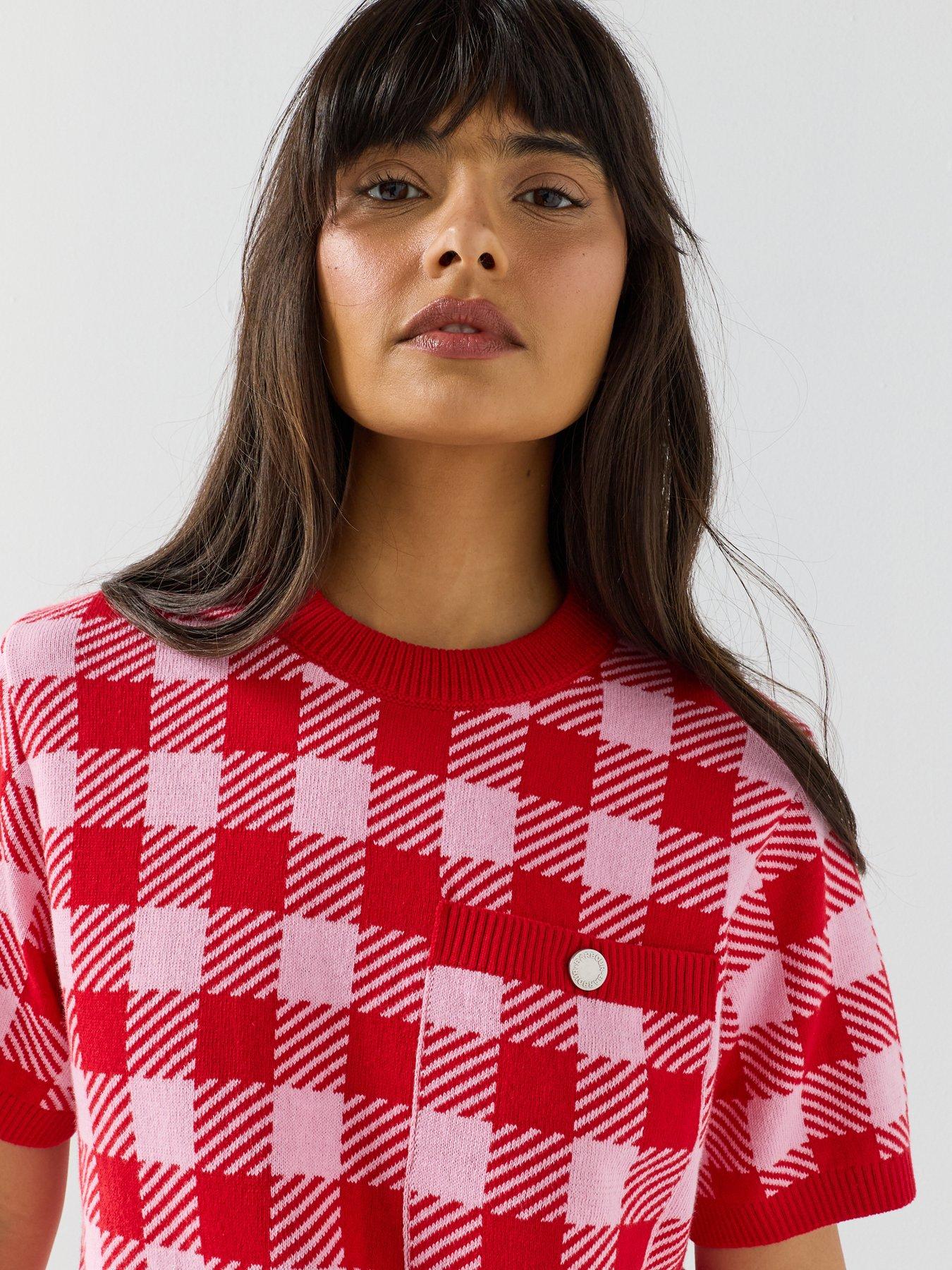 Image 4 of 6 of Barbour Esther Checked Short Sleeve Jumper - Multi
