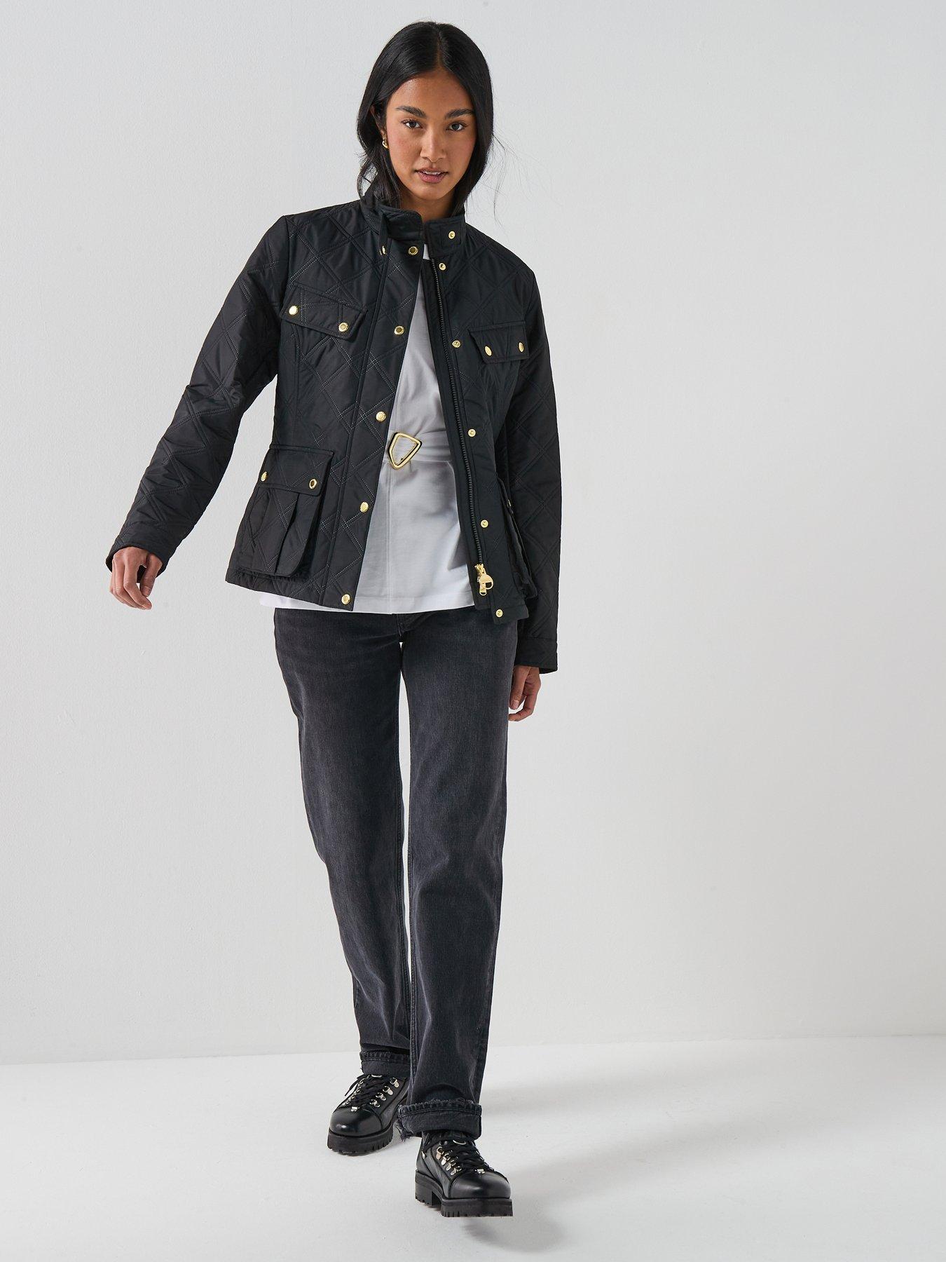 Image 3 of 6 of Barbour International BIntl Halsey Quilted Jacket - Black