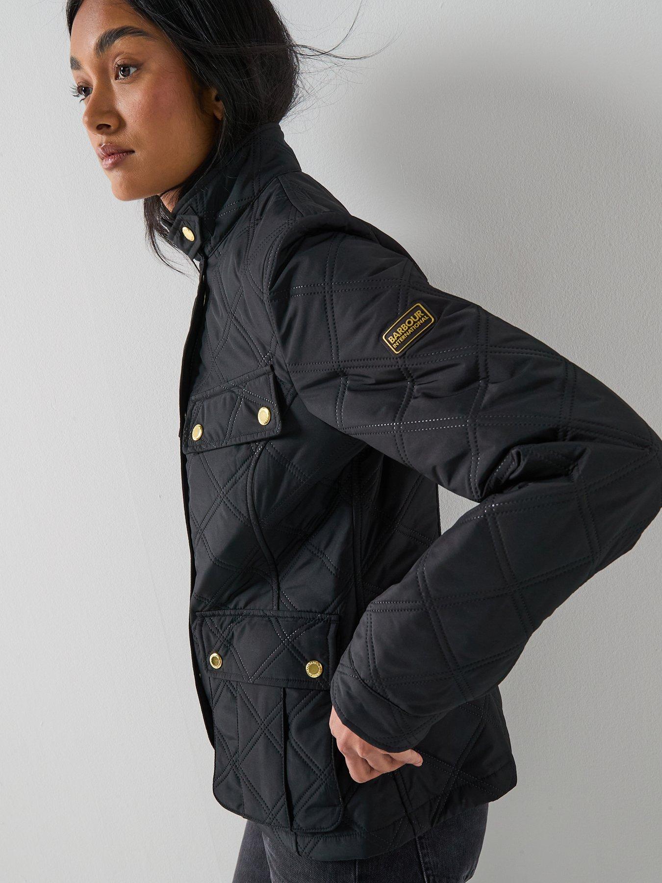 Image 4 of 6 of Barbour International BIntl Halsey Quilted Jacket - Black