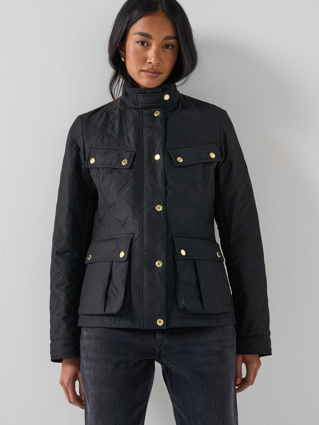 Image 5 of 6 of Barbour International BIntl Halsey Quilted Jacket - Black