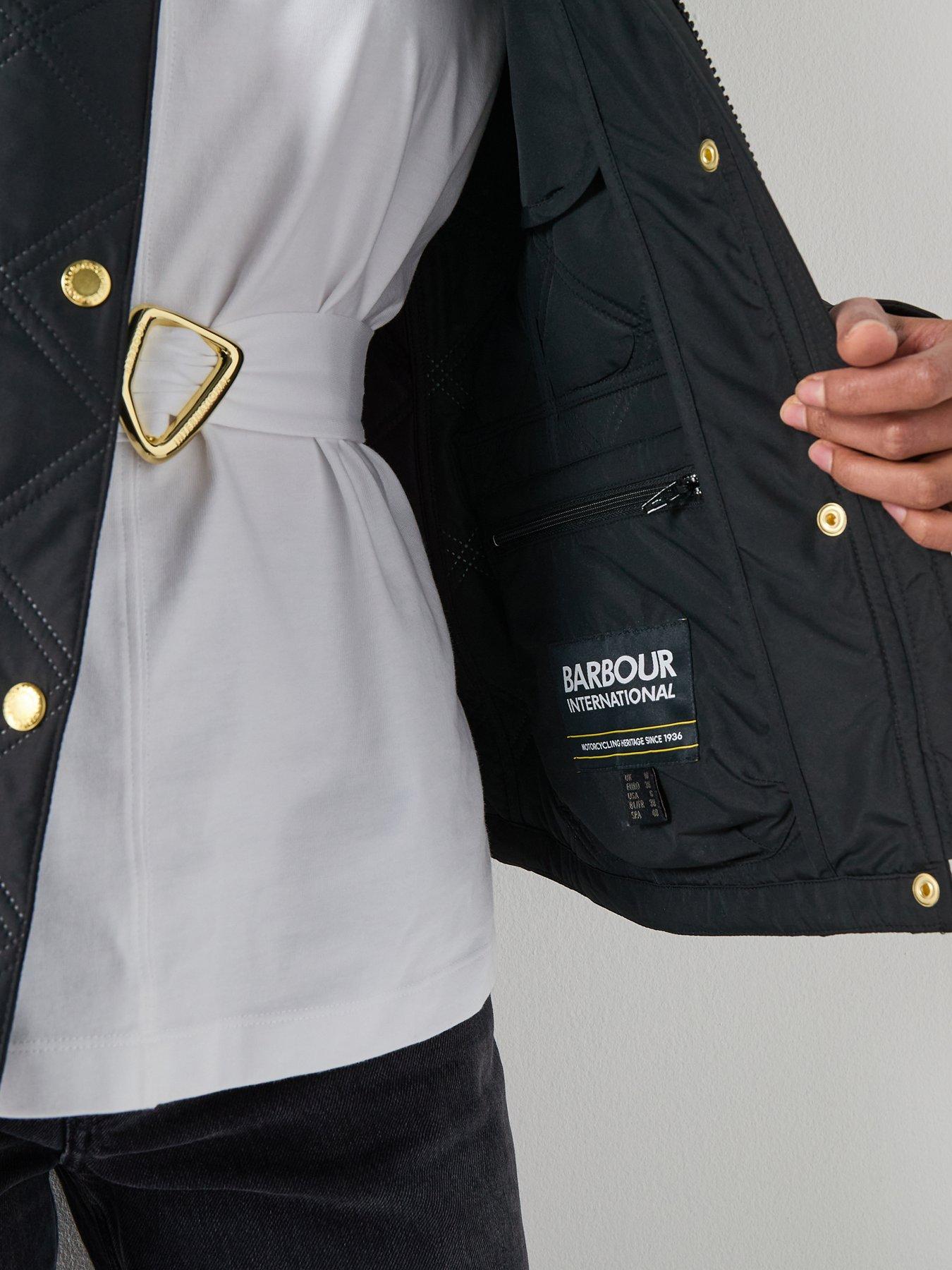 Image 6 of 6 of Barbour International BIntl Halsey Quilted Jacket - Black