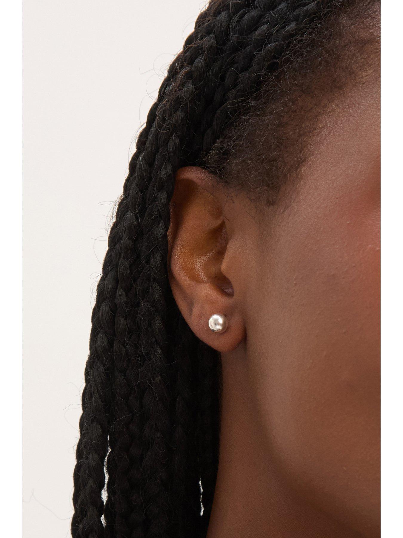  image of jon-richard-simply-silver-sterling-silver-925-polished-ball-stud-earrings