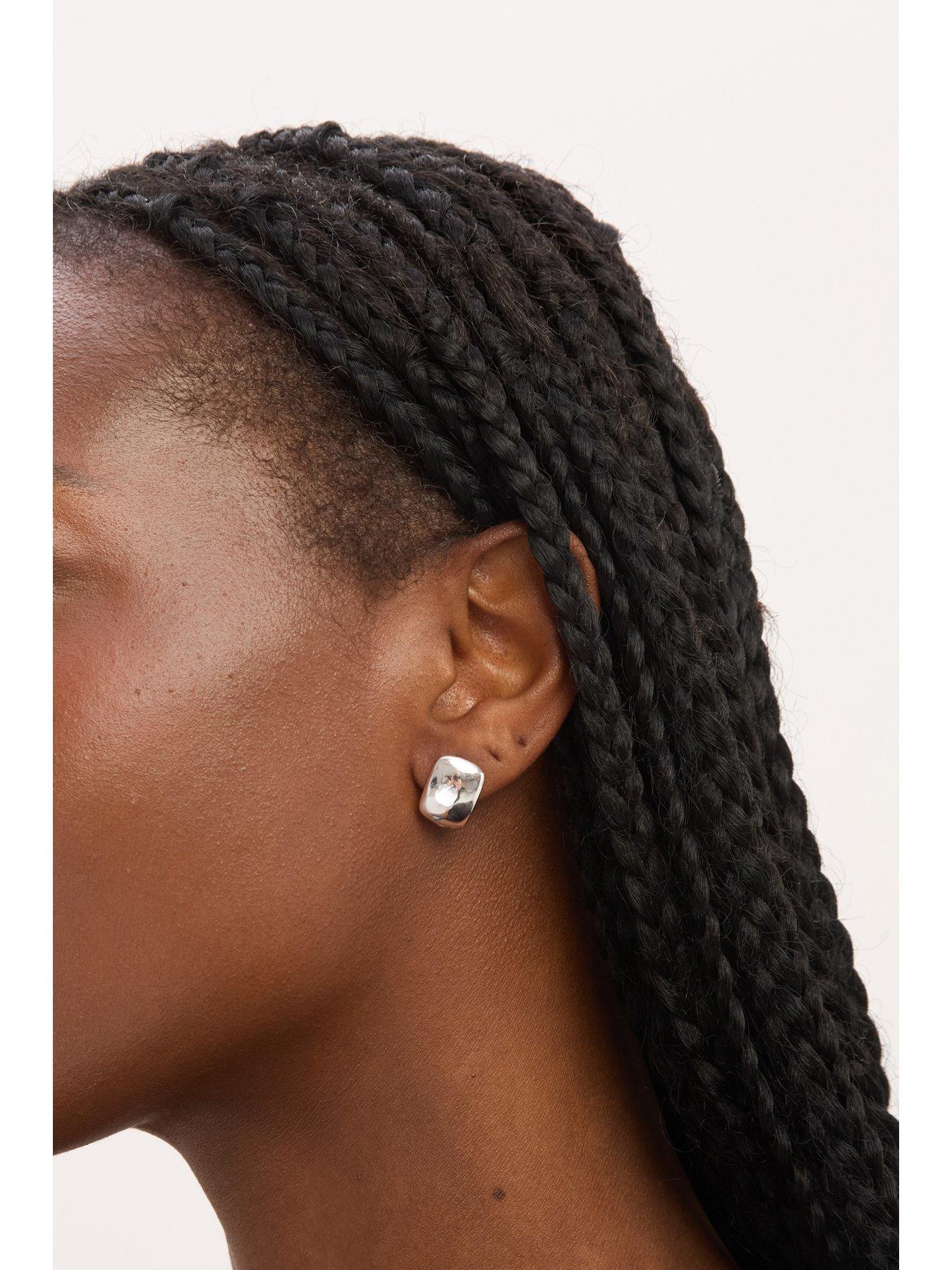  image of jon-richard-simply-silver-sterling-silver-925-polished-domed-stud-earrings