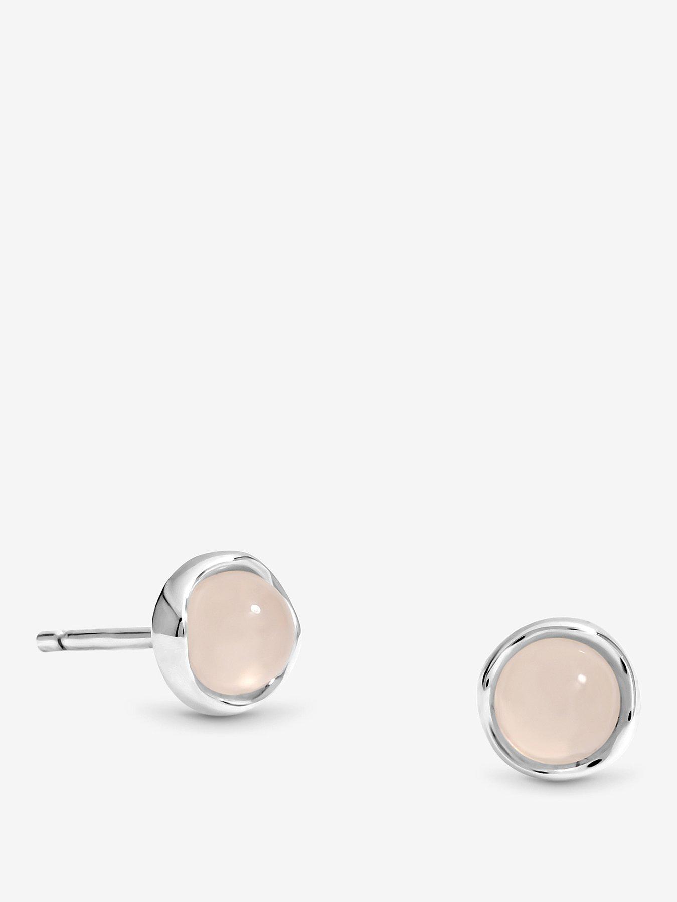 Jon Richard Simply Silver Sterling Silver 925 Polished Rose Stud Earrings