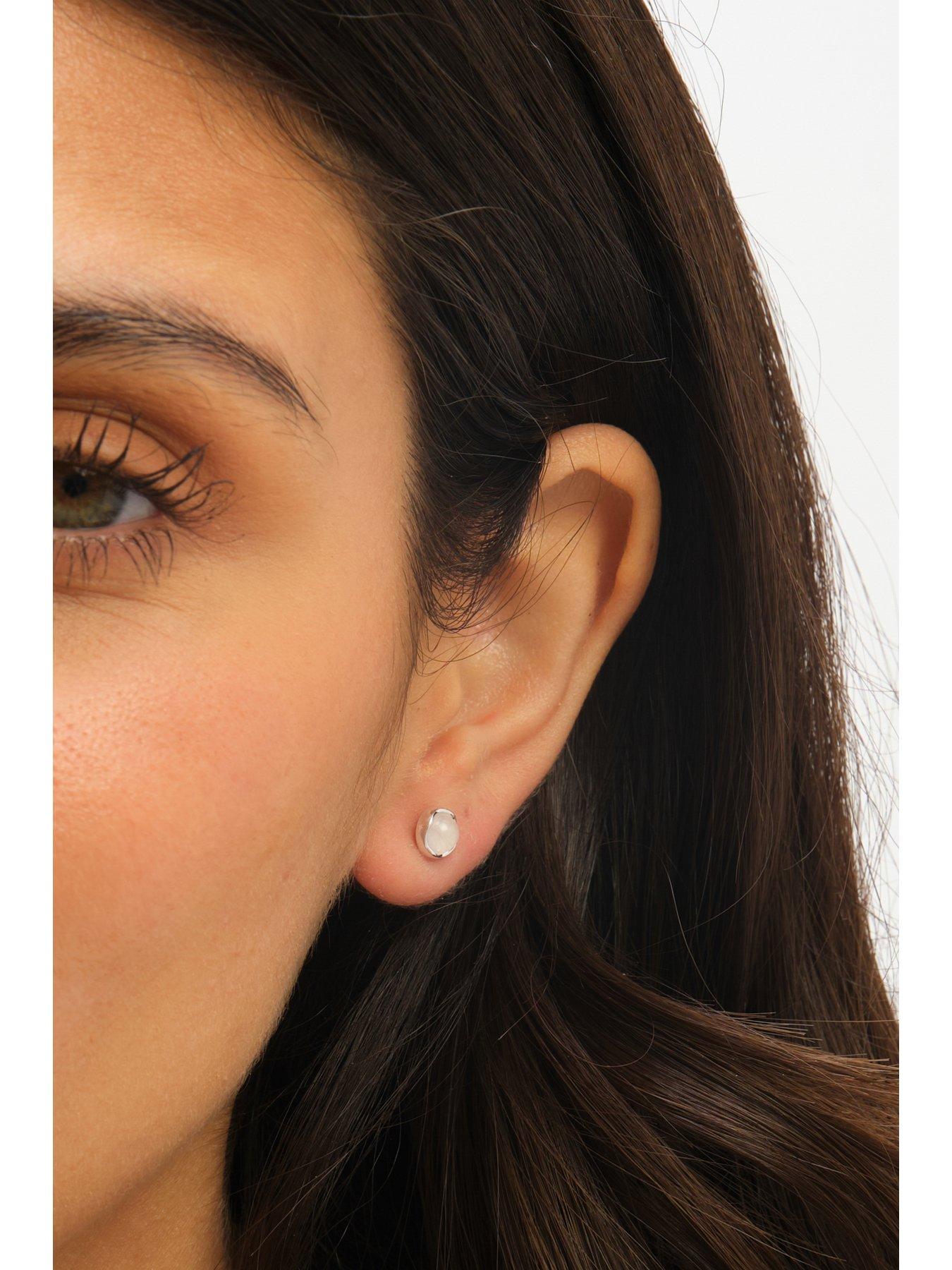 Image 2 of 4 of Jon Richard Simply Silver Sterling Silver 925 Polished Rose Stud Earrings