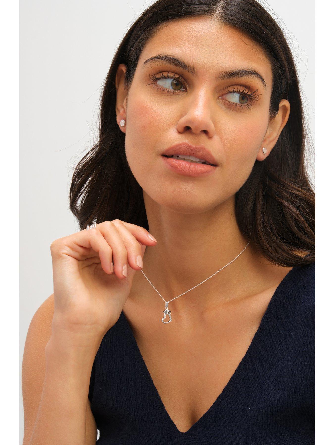 Image 4 of 4 of Jon Richard Simply Silver Sterling Silver 925 Polished Rose Stud Earrings