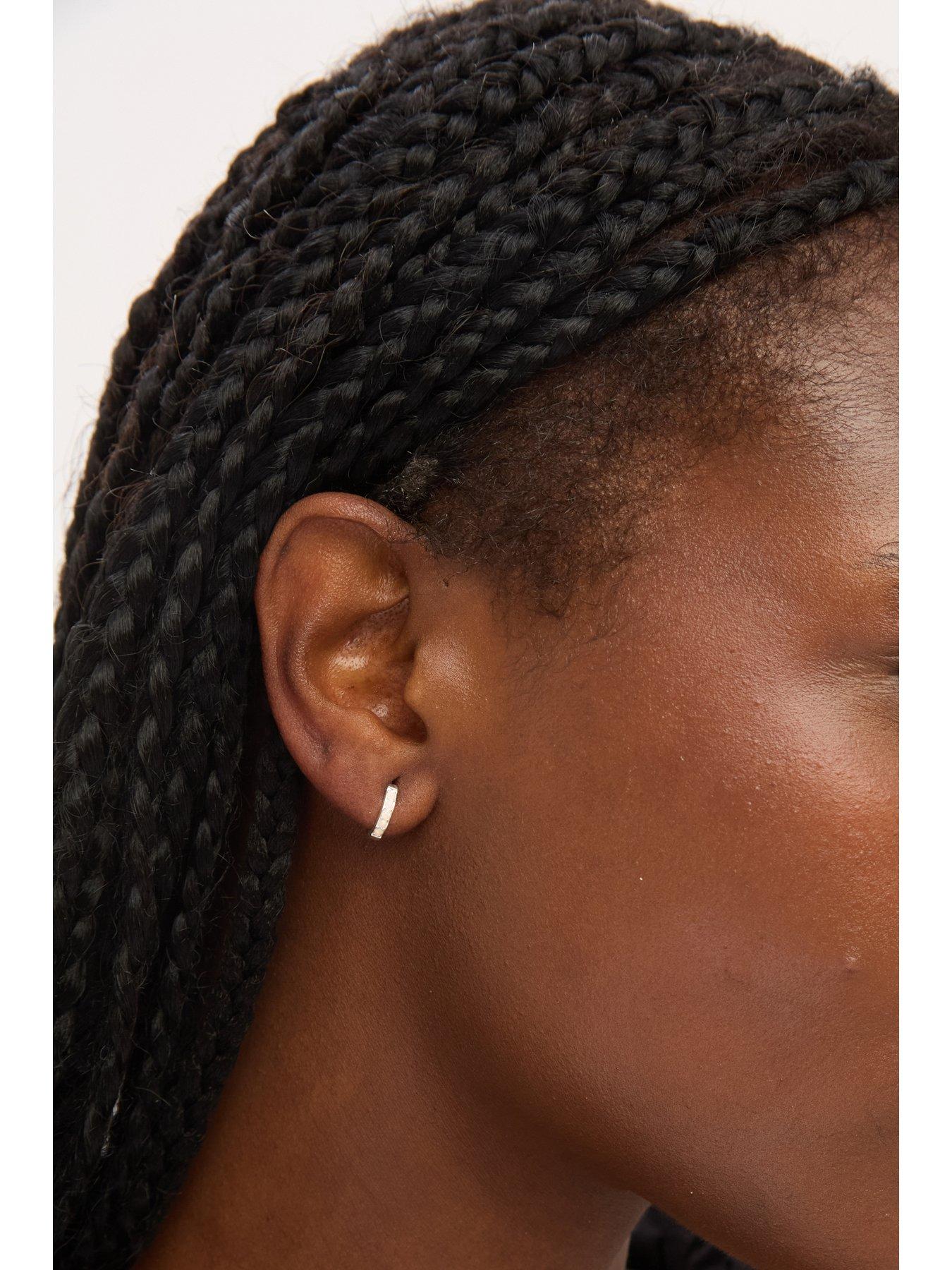  image of jon-richard-simply-silver-sterling-silver-925-cubic-zirconia-opal-hoop-earrings