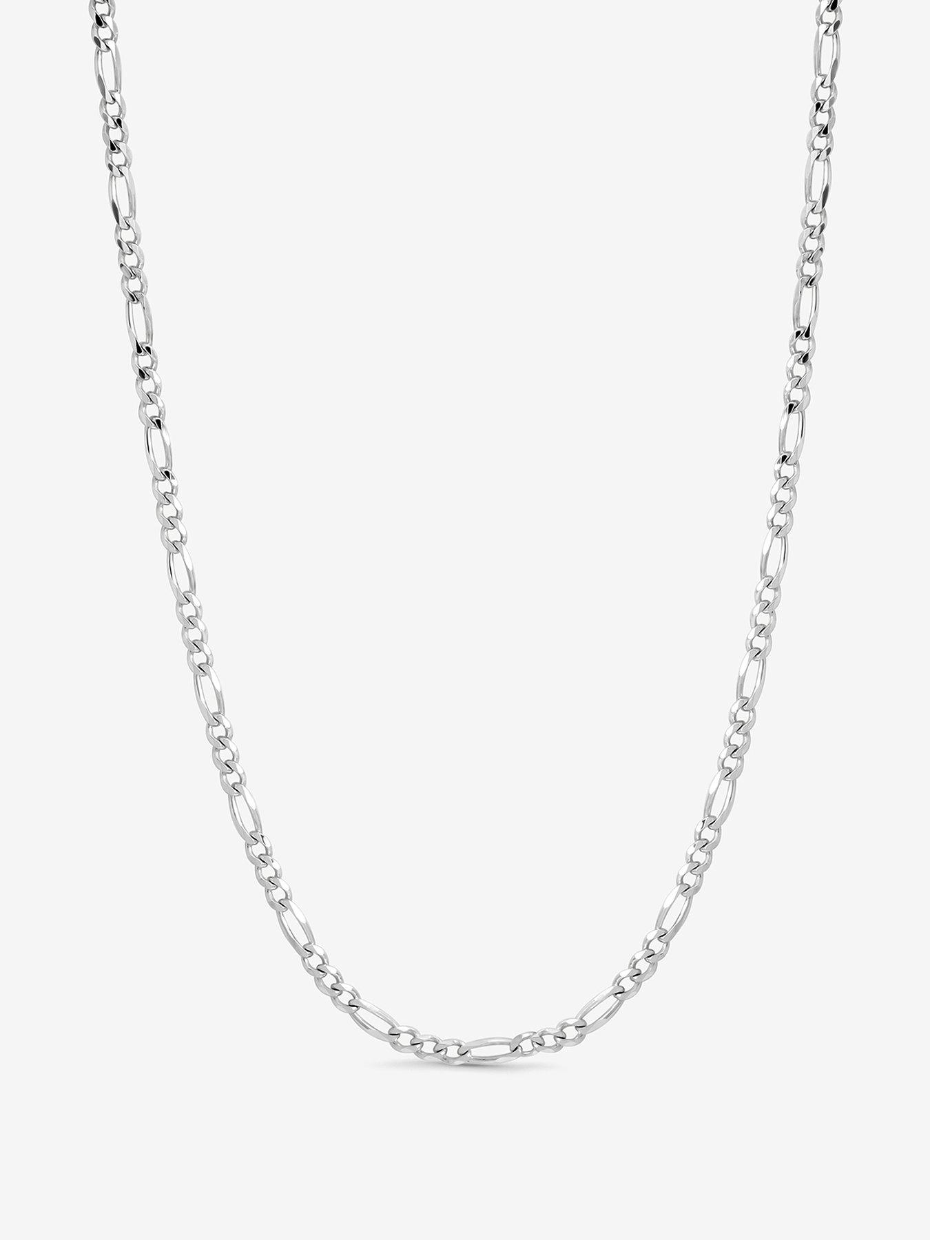 Jon Richard Simply Silver Sterling Silver 925 Figaro Chain Necklace