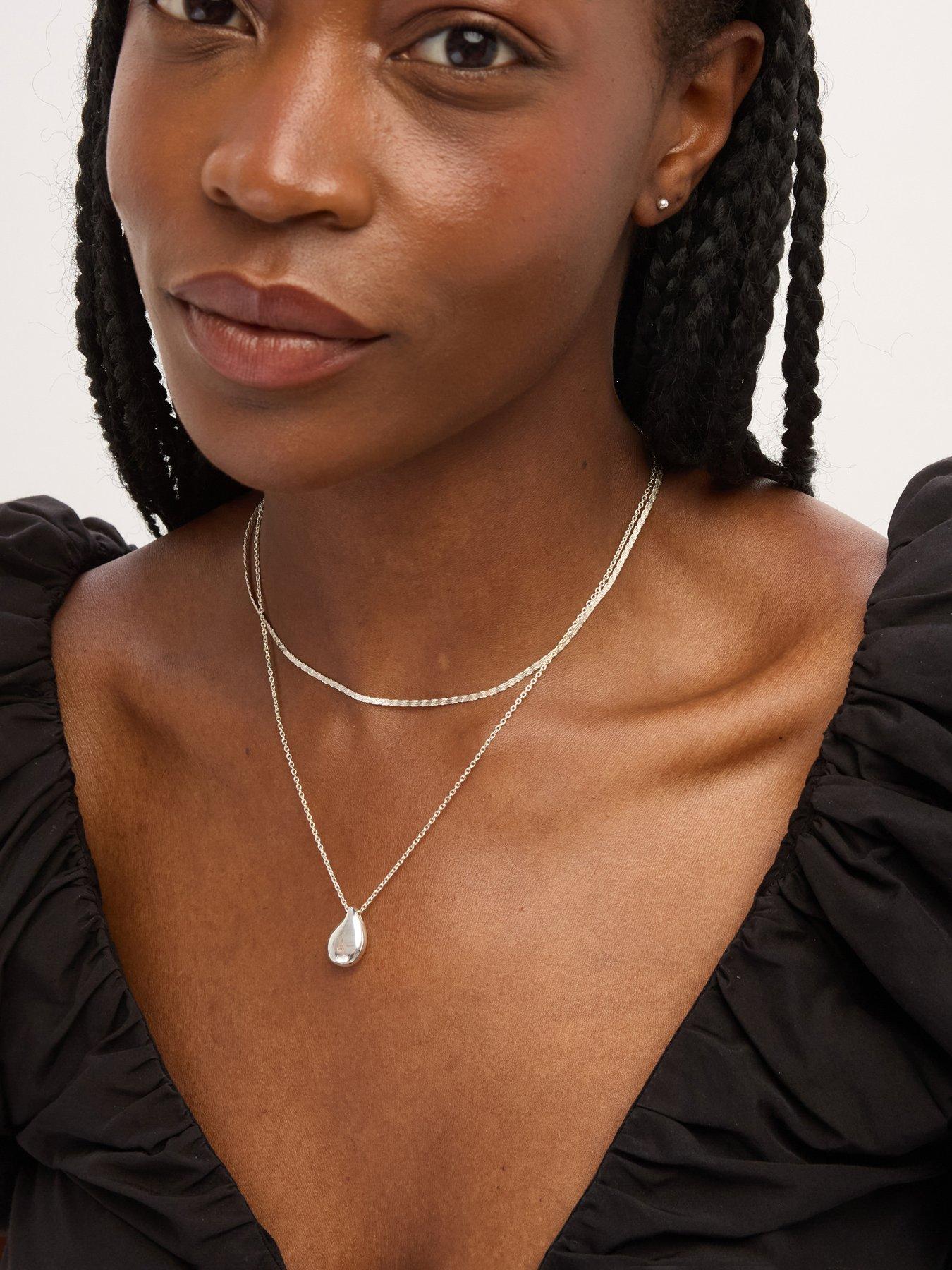 stillFront image of jon-richard-simply-silver-sterling-silver-925-textured-chain-necklace