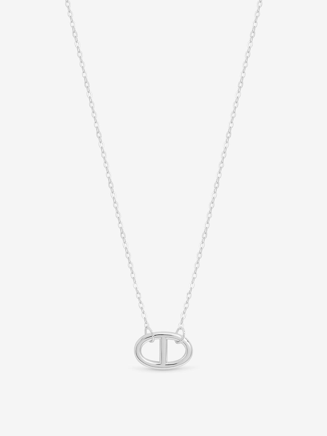 Jon Richard Simply Silver Sterling Silver 925 Interlink Heart Necklace