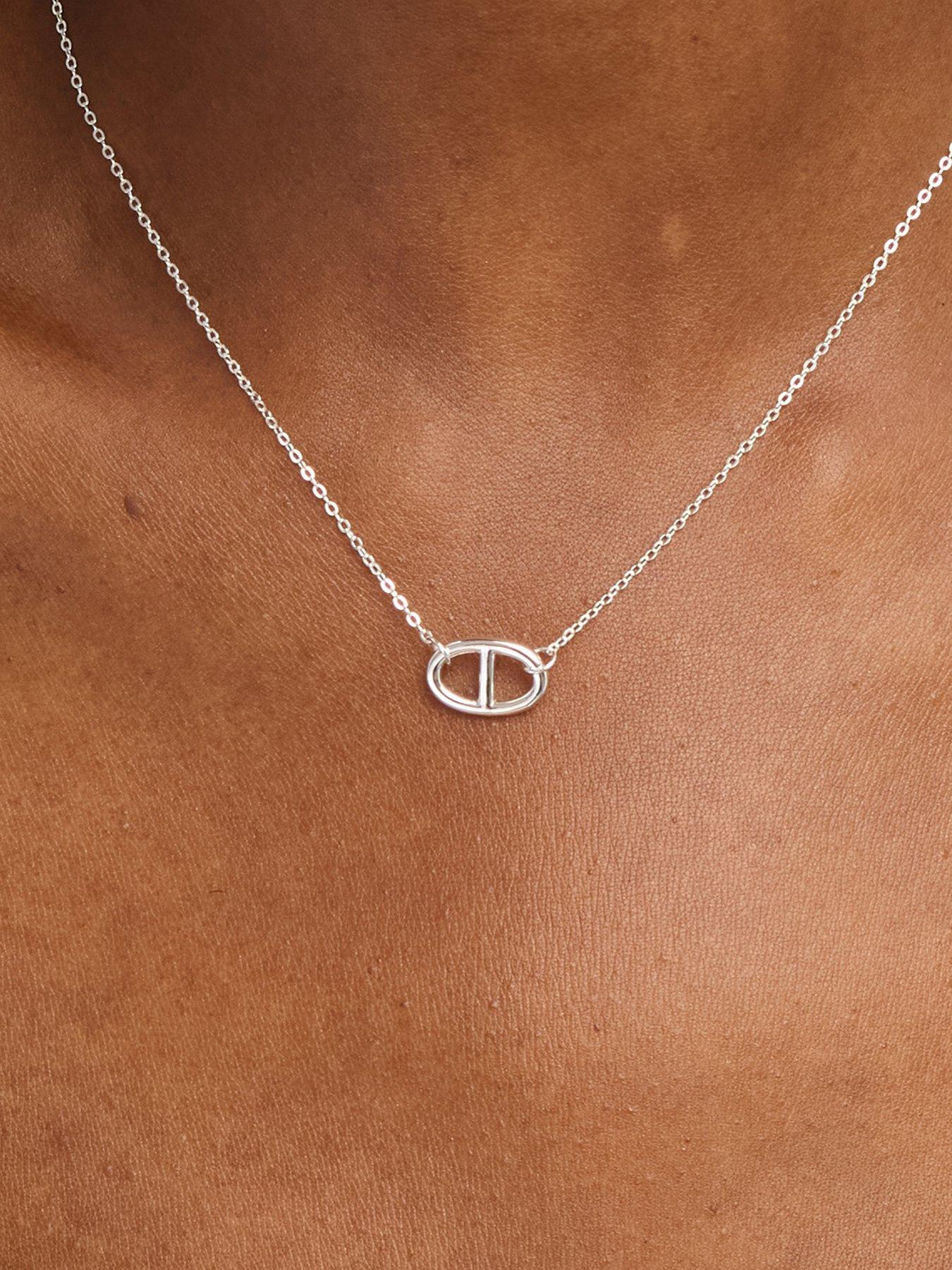  image of jon-richard-simply-silver-sterling-silver-925-interlink-heart-necklace