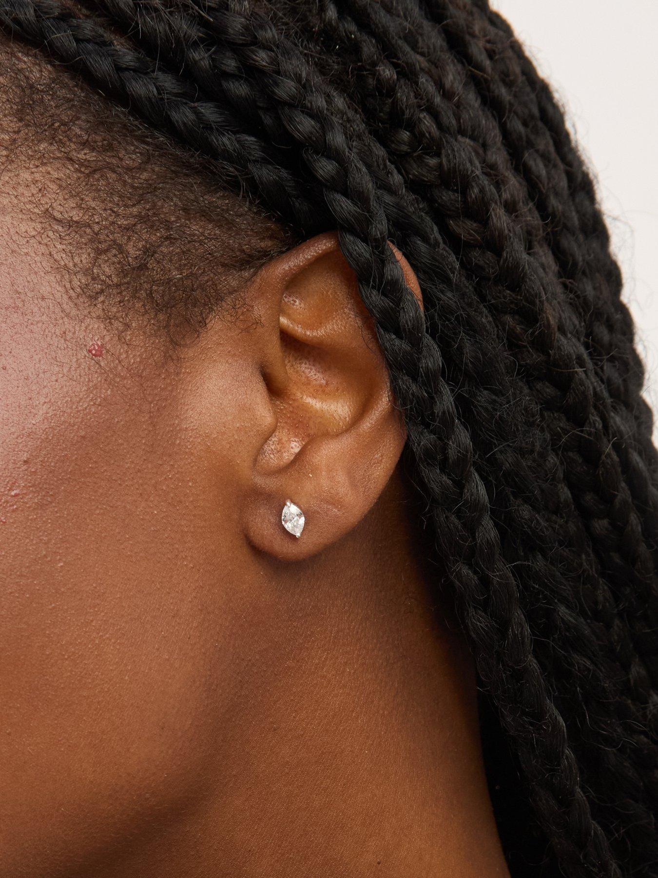  image of jon-richard-simply-silver-sterling-silver-925-cubic-zirconia-marquise-set