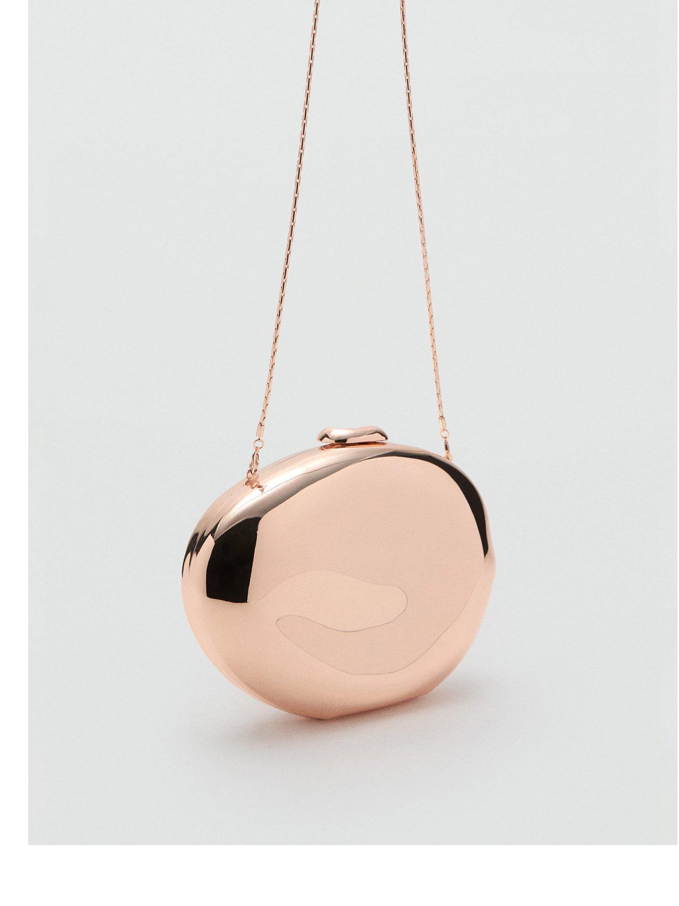 Mango Gold Pebble Clutch Bag