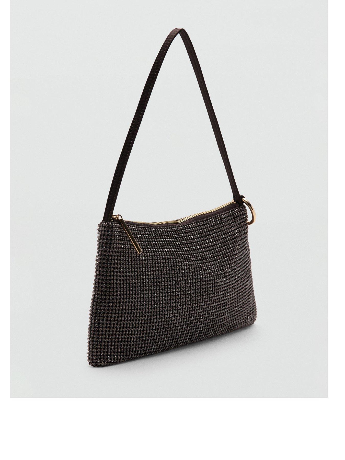 Mango Handbag With Rhinestones