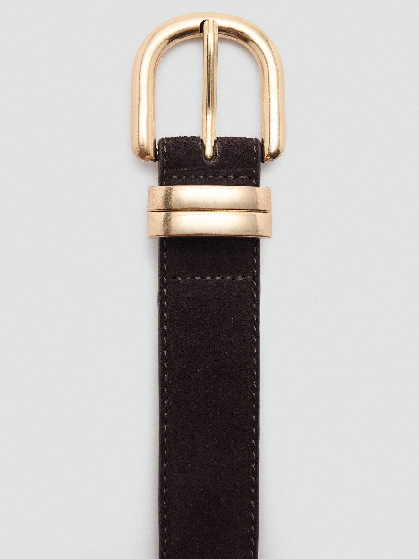 stillFront image of mango-suede-leather-belt