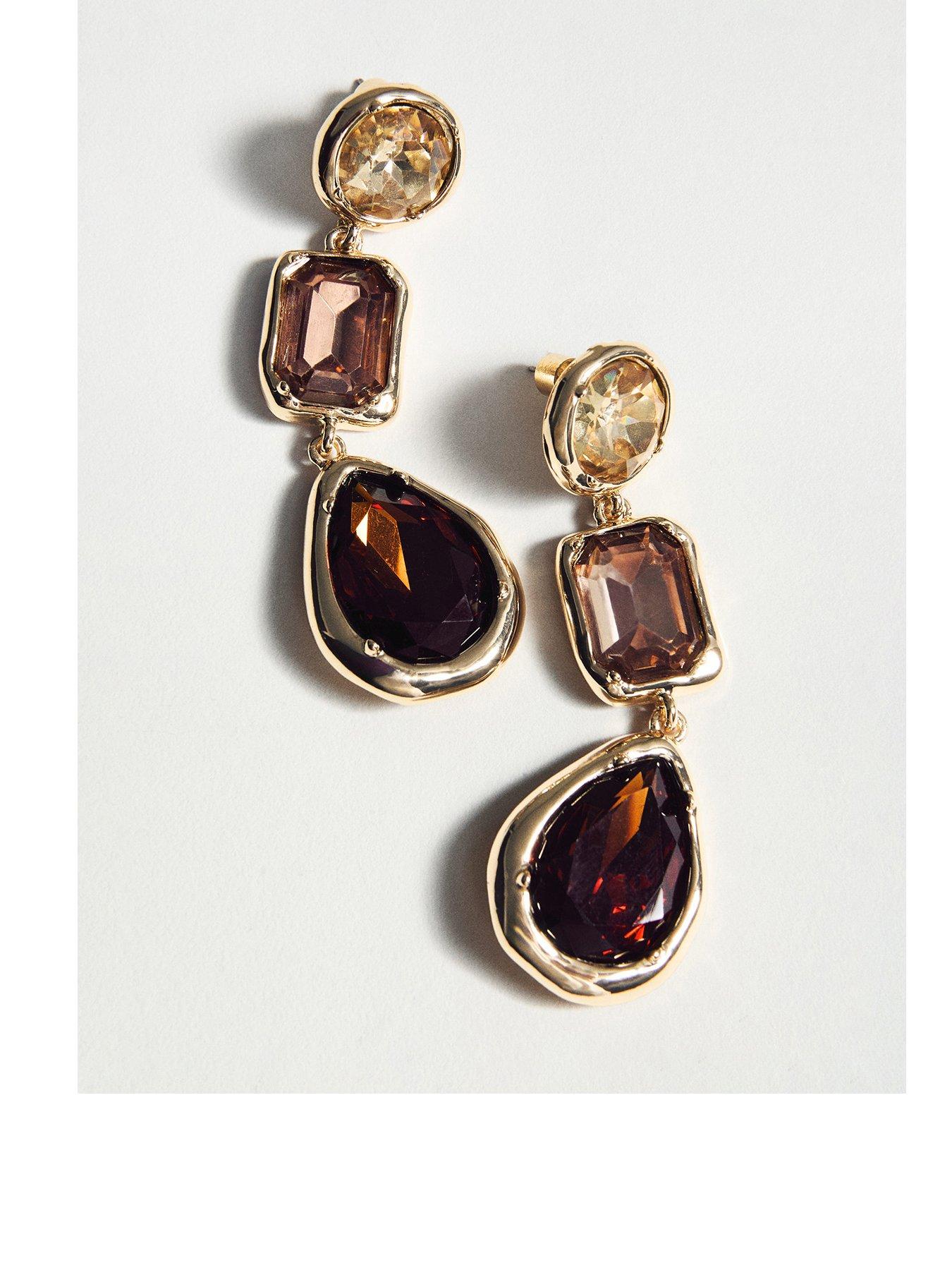  image of mango-combined-long-earrings-gold