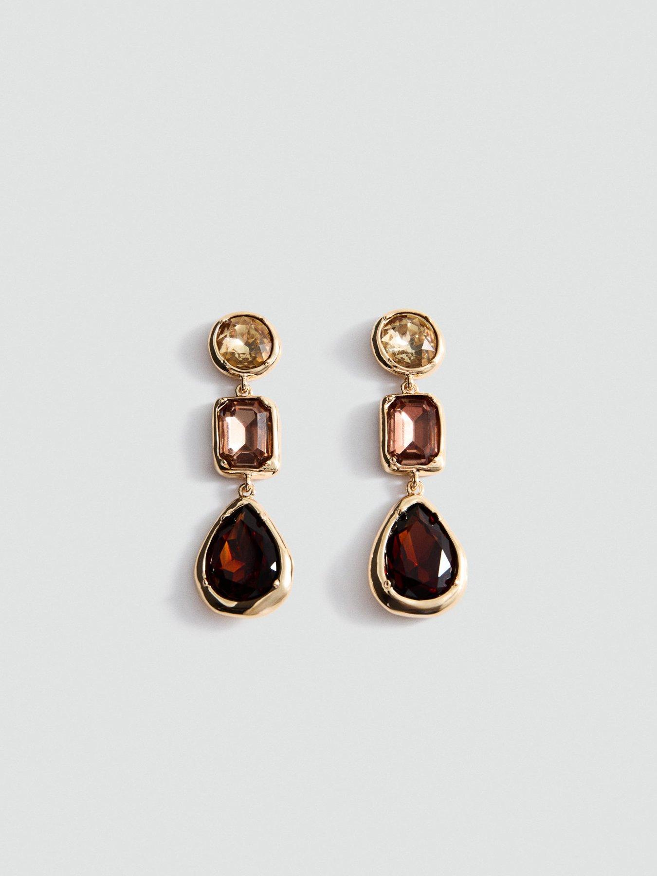  image of mango-combined-long-earrings-gold