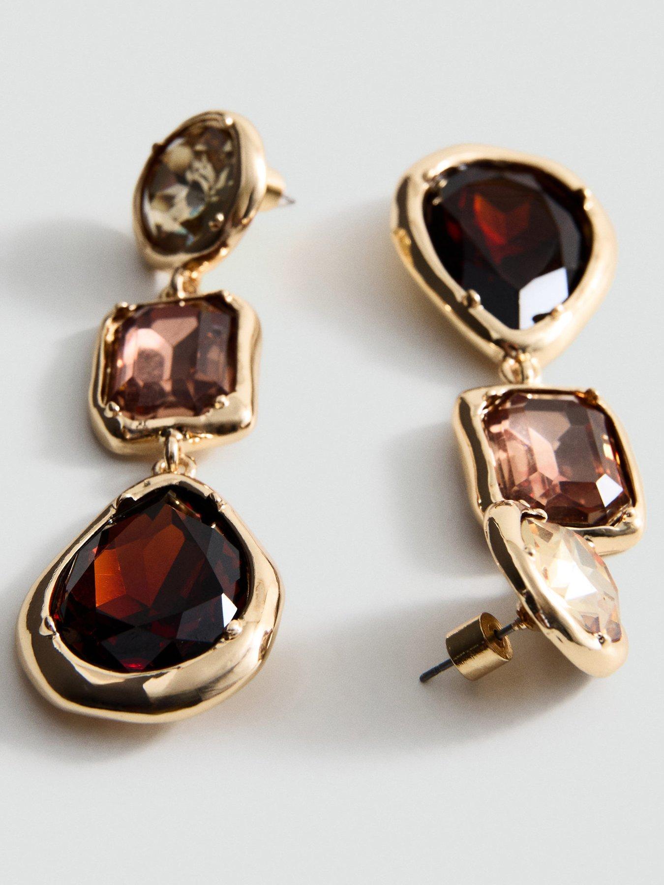  image of mango-combined-long-earrings-gold