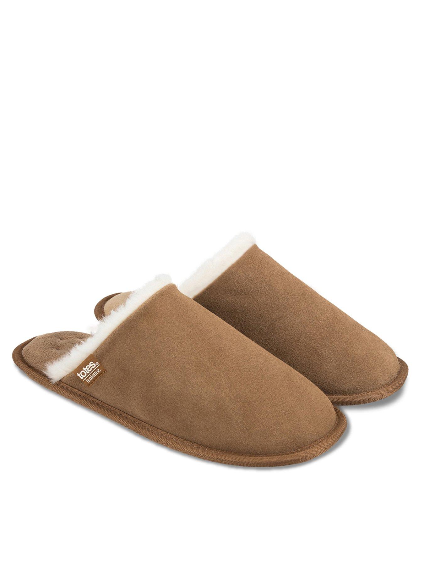 Image 1 of 5 of TOTES Isotoner Mens Suede Mule Slipper With Water Repellency - Brown