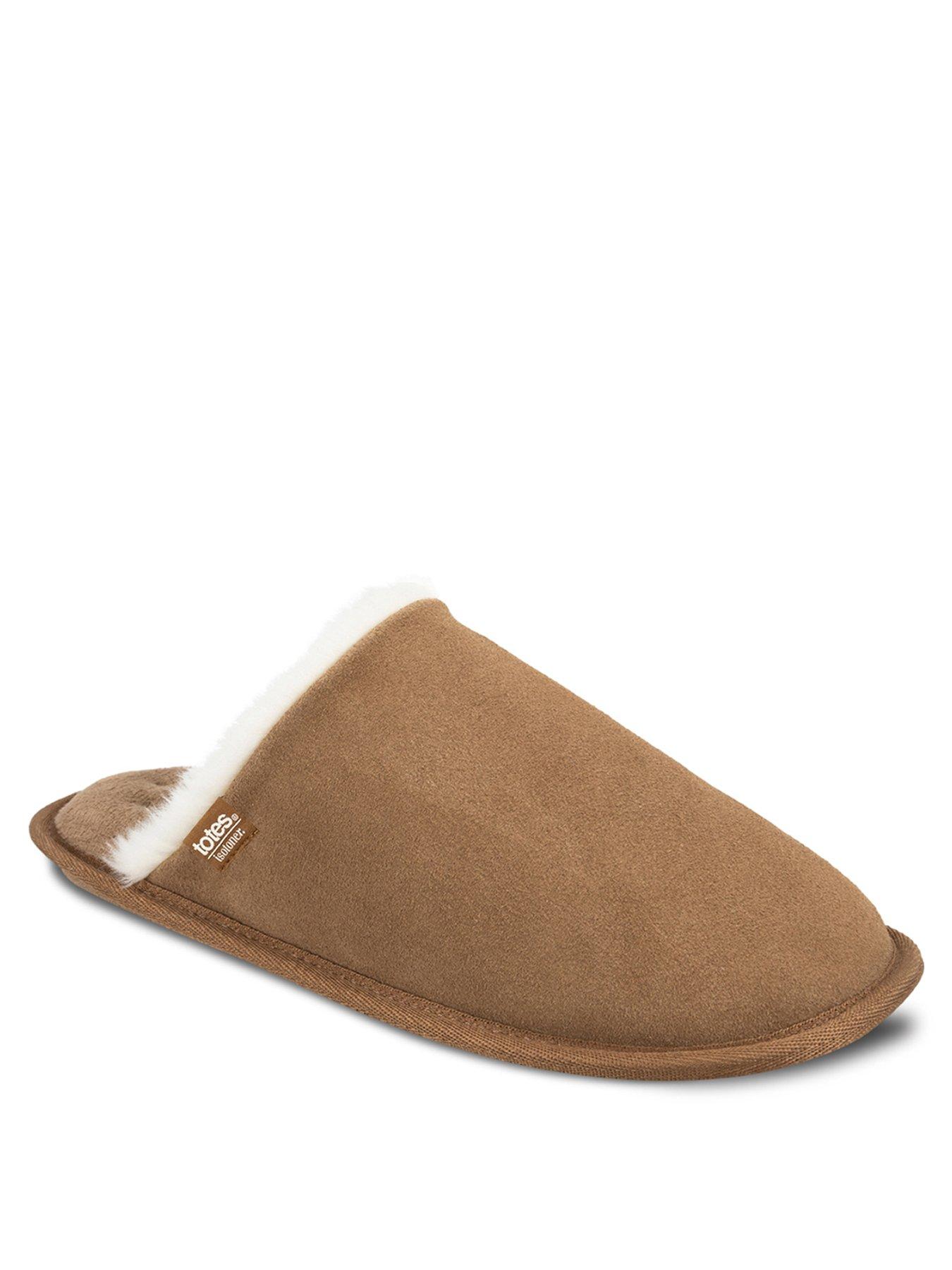 Image 2 of 5 of TOTES Isotoner Mens Suede Mule Slipper With Water Repellency - Brown