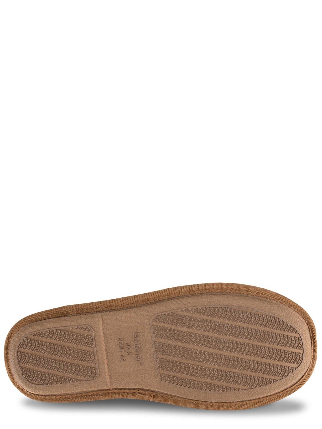 Image 4 of 5 of TOTES Isotoner Mens Suede Mule Slipper With Water Repellency - Brown