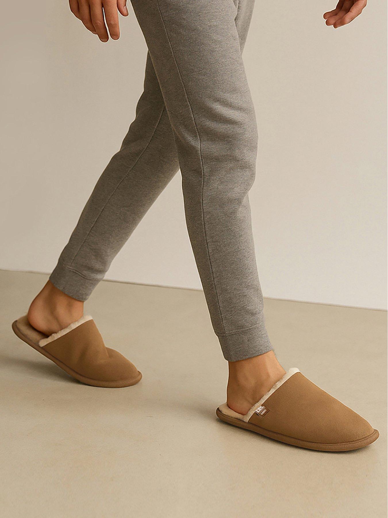 Image 5 of 5 of TOTES Isotoner Mens Suede Mule Slipper With Water Repellency - Brown