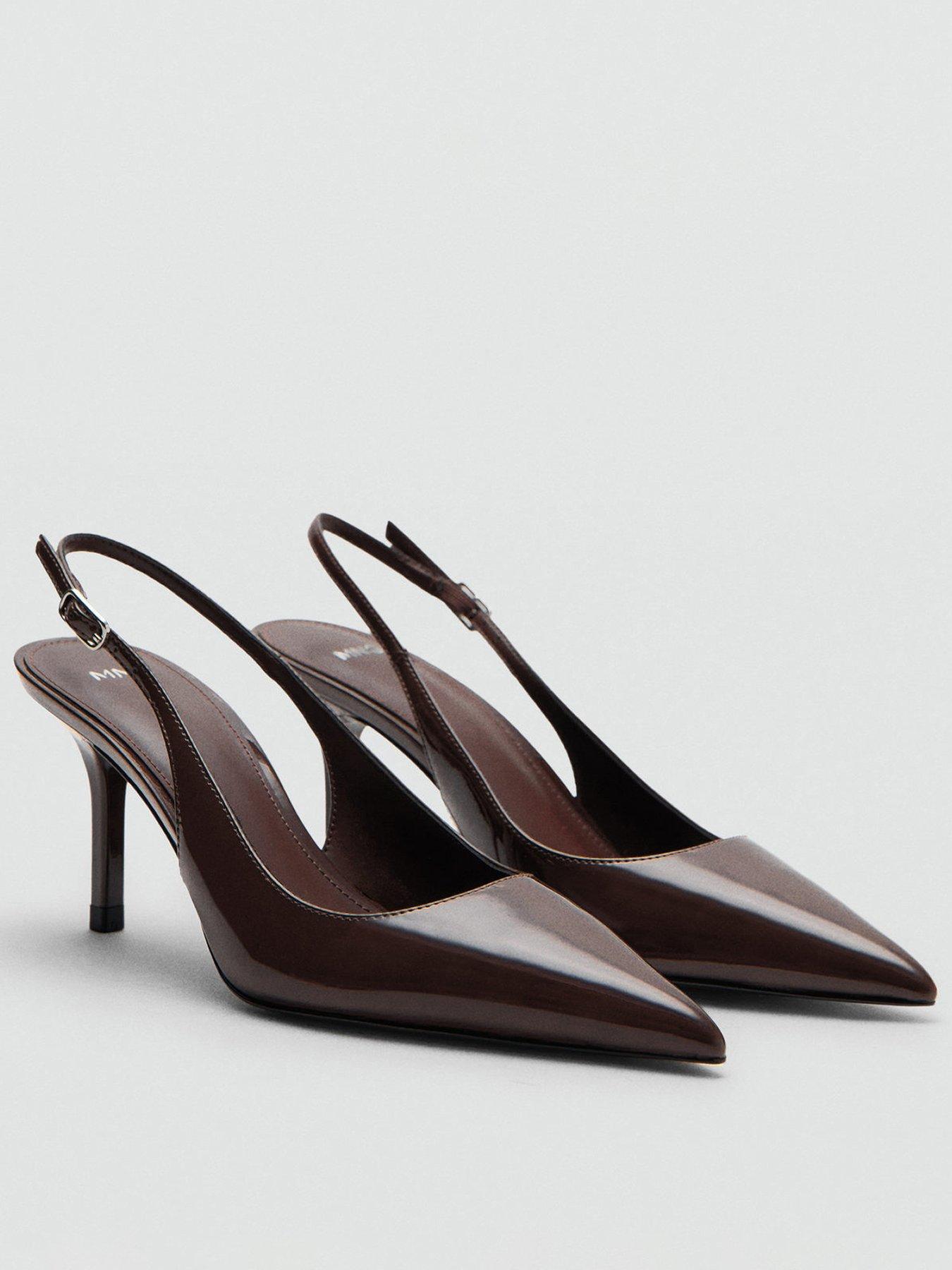 Mango Pointed Patient Court Shoe - Burgundy
