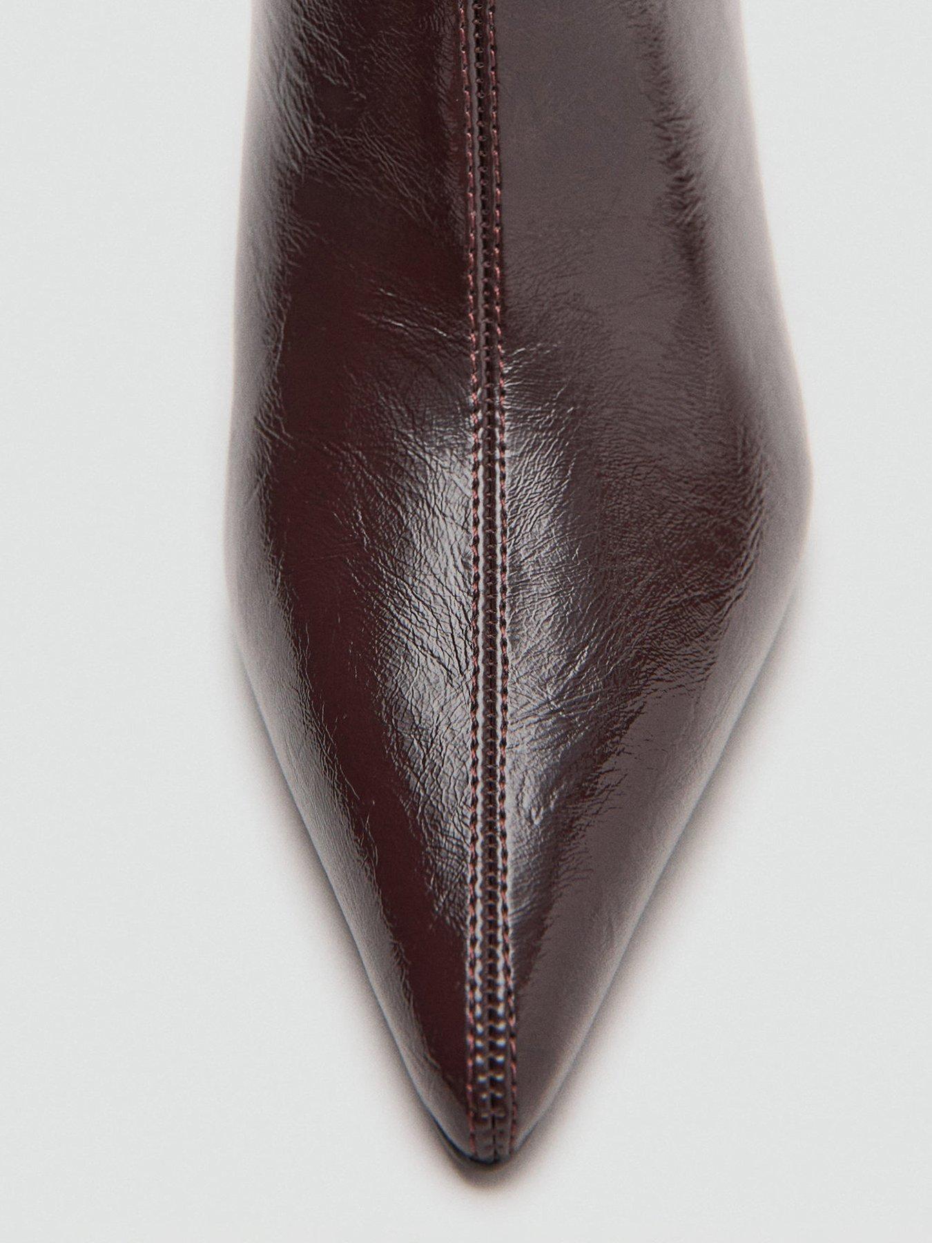  image of mango-faux-leather-ankle-boots